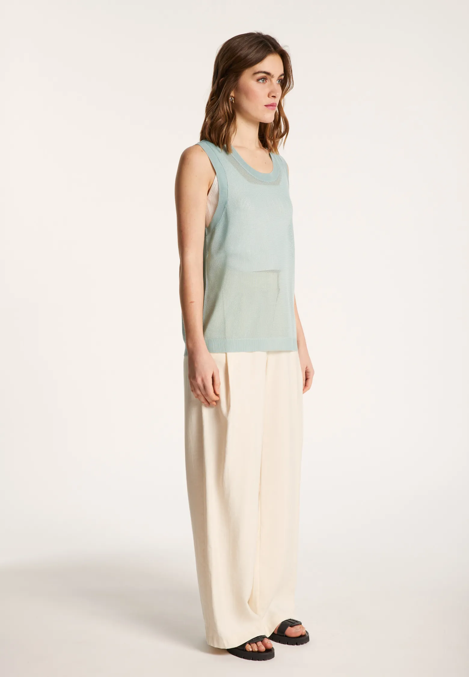 Montagut Openwork tank top in Fil Lumiere - Linda