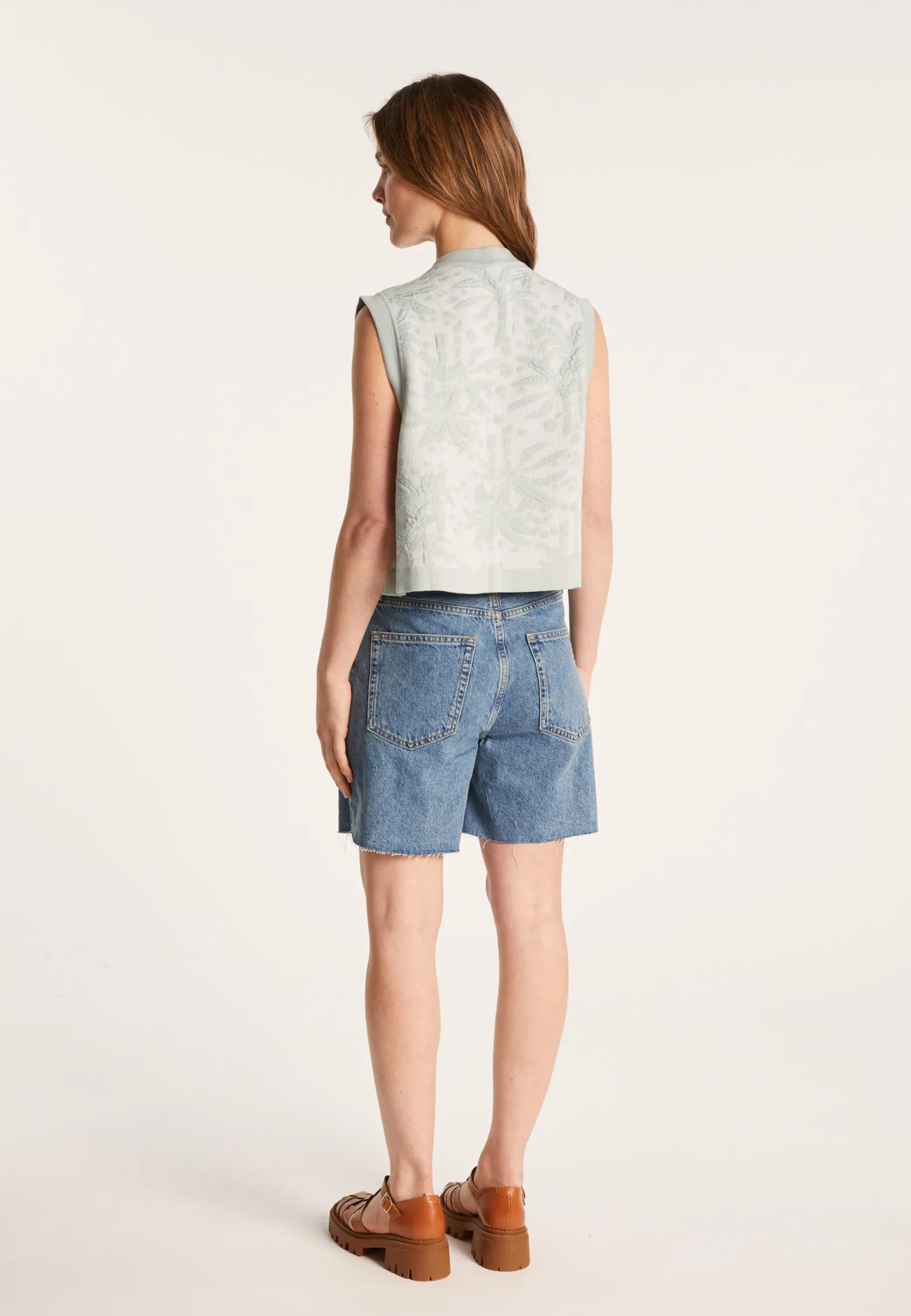 Montagut Organic cotton sleeveless jacket - Lorelai