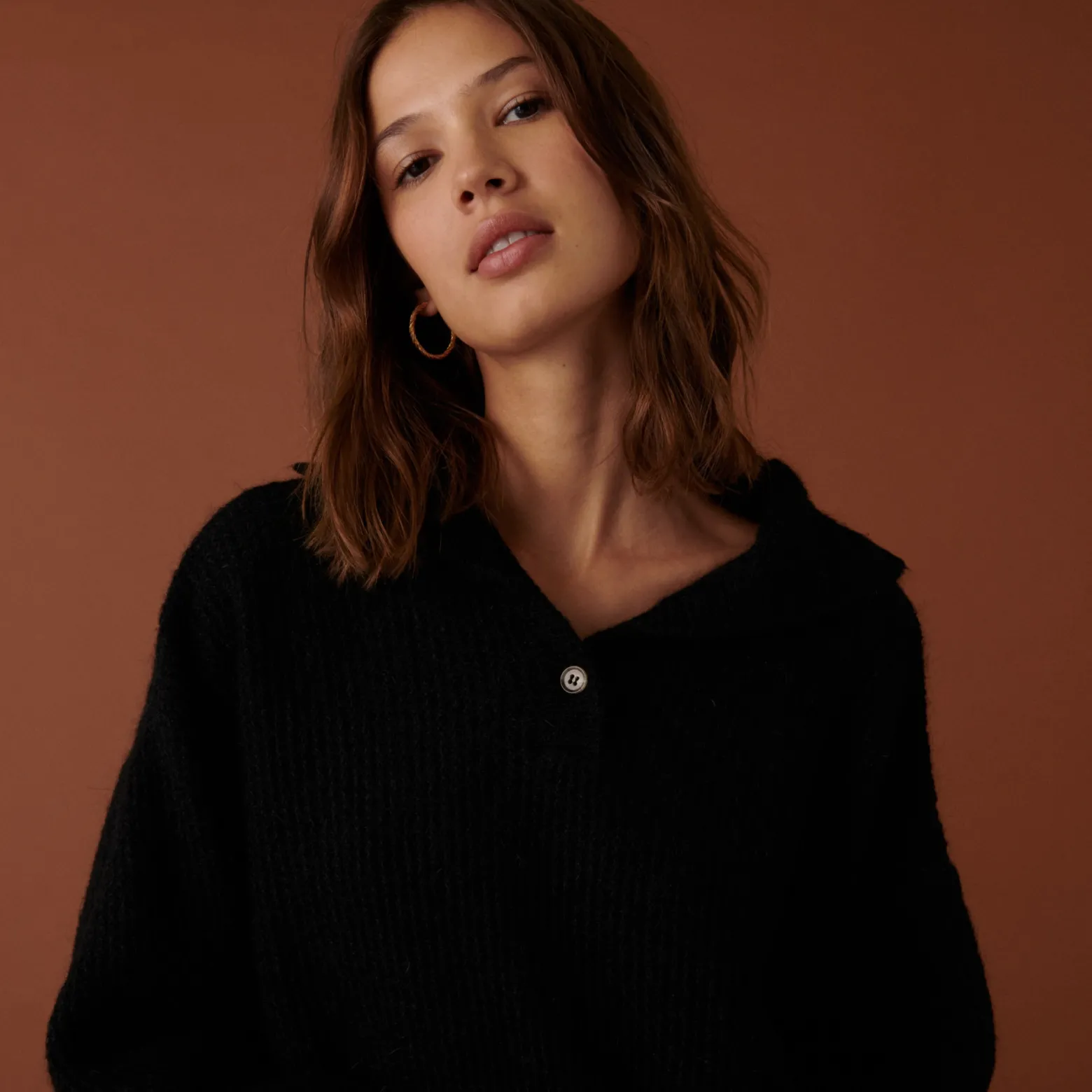 Montagut Oversized buttoned mohair sweater - Clea