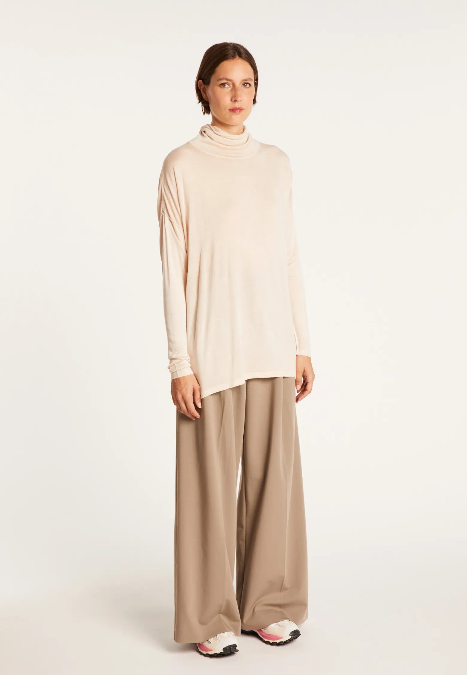 Montagut Oversized cashmere bamboo turtleneck jumper - Heva