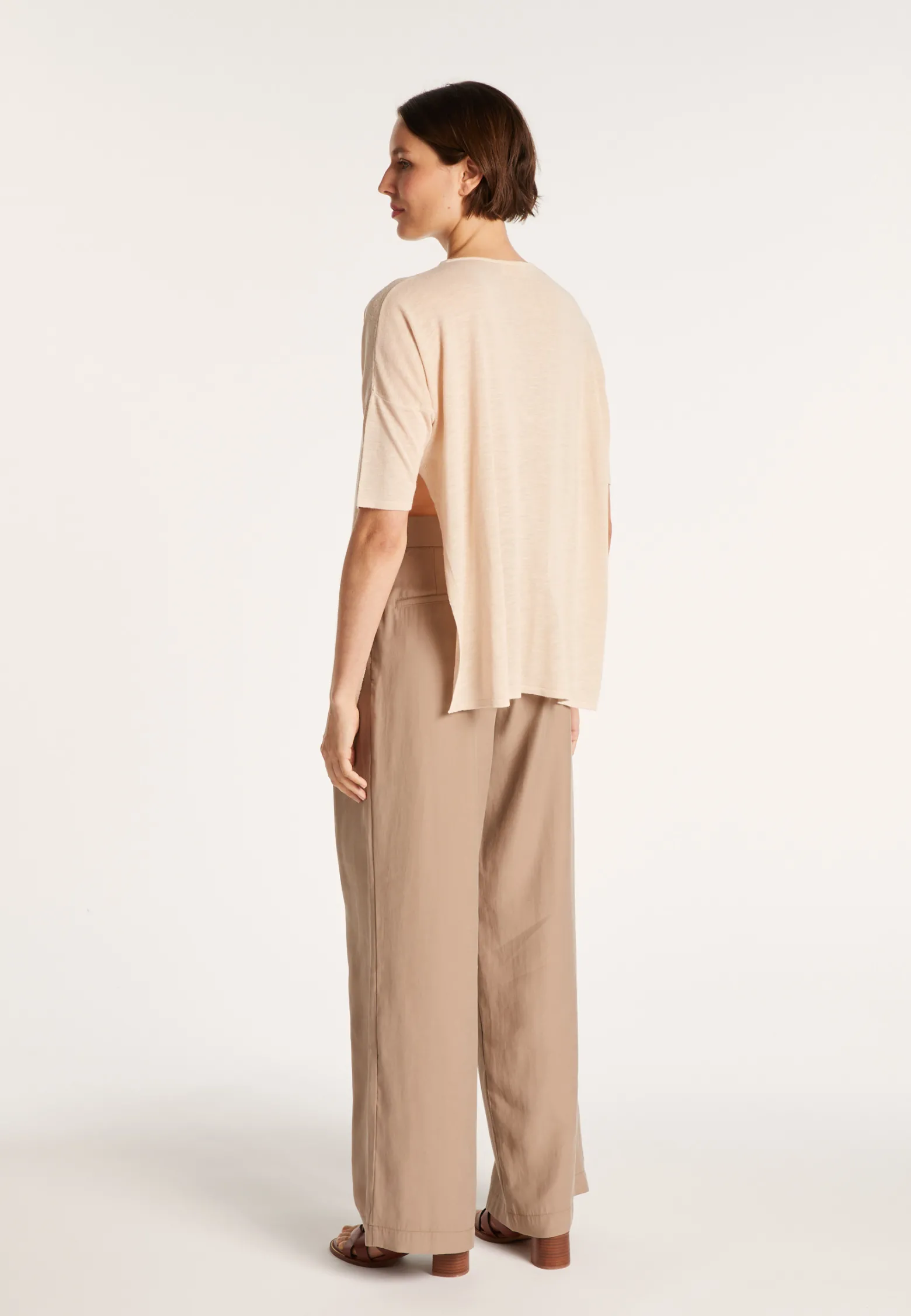 Montagut Oversized flamed linen T-shirt - Batalya