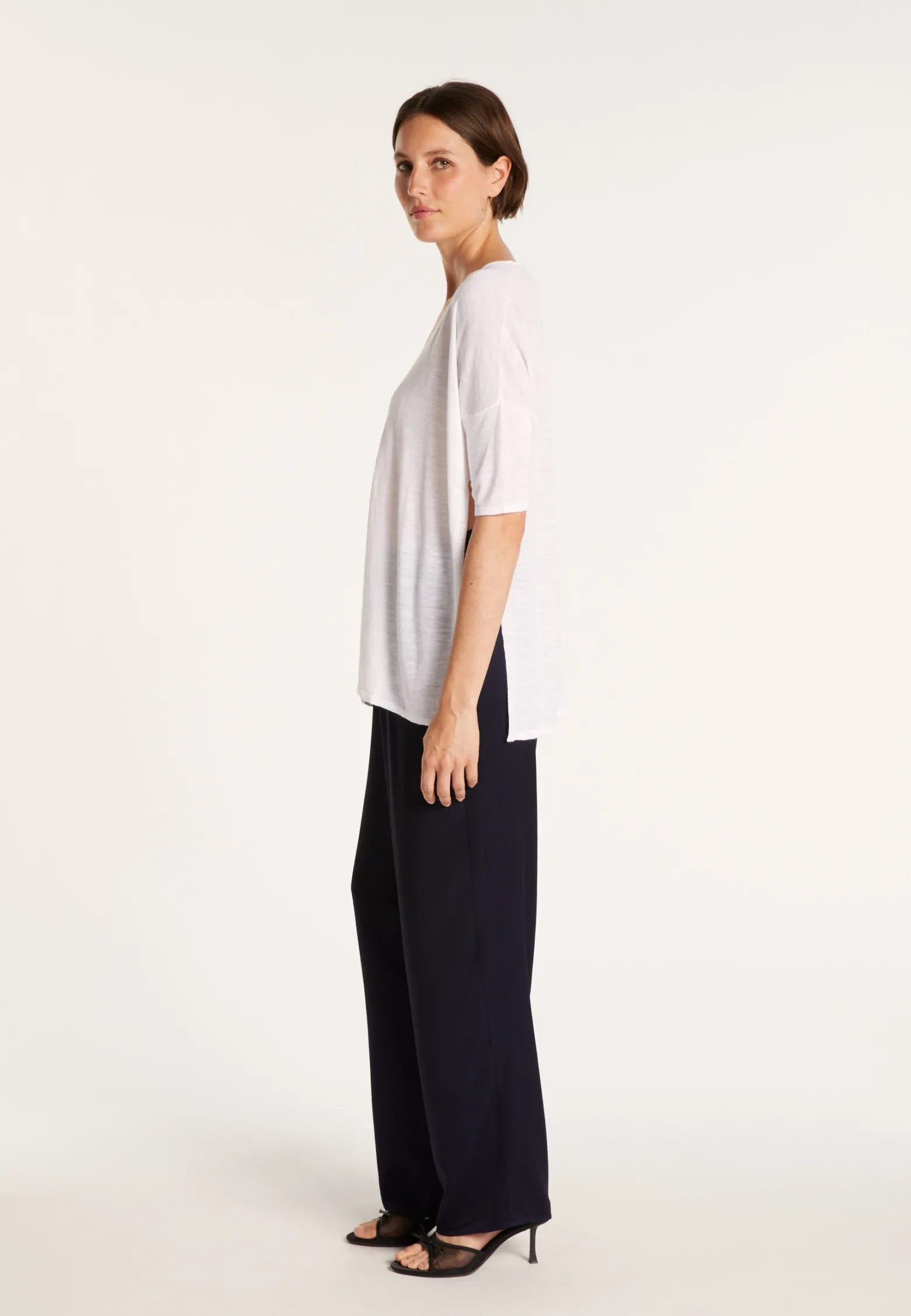 Montagut Oversized flamed linen T-shirt - Batalya