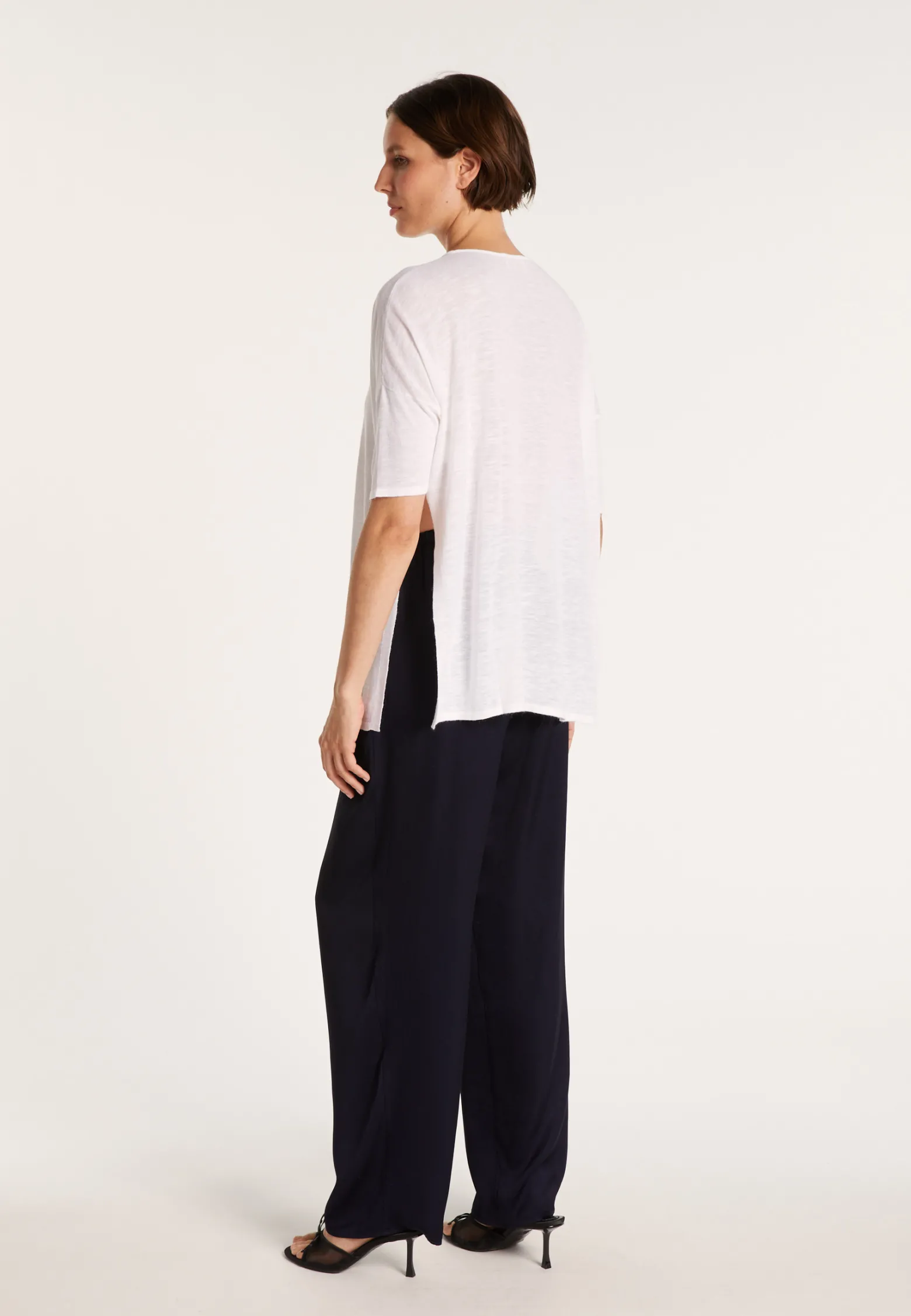 Montagut Oversized flamed linen T-shirt - Batalya
