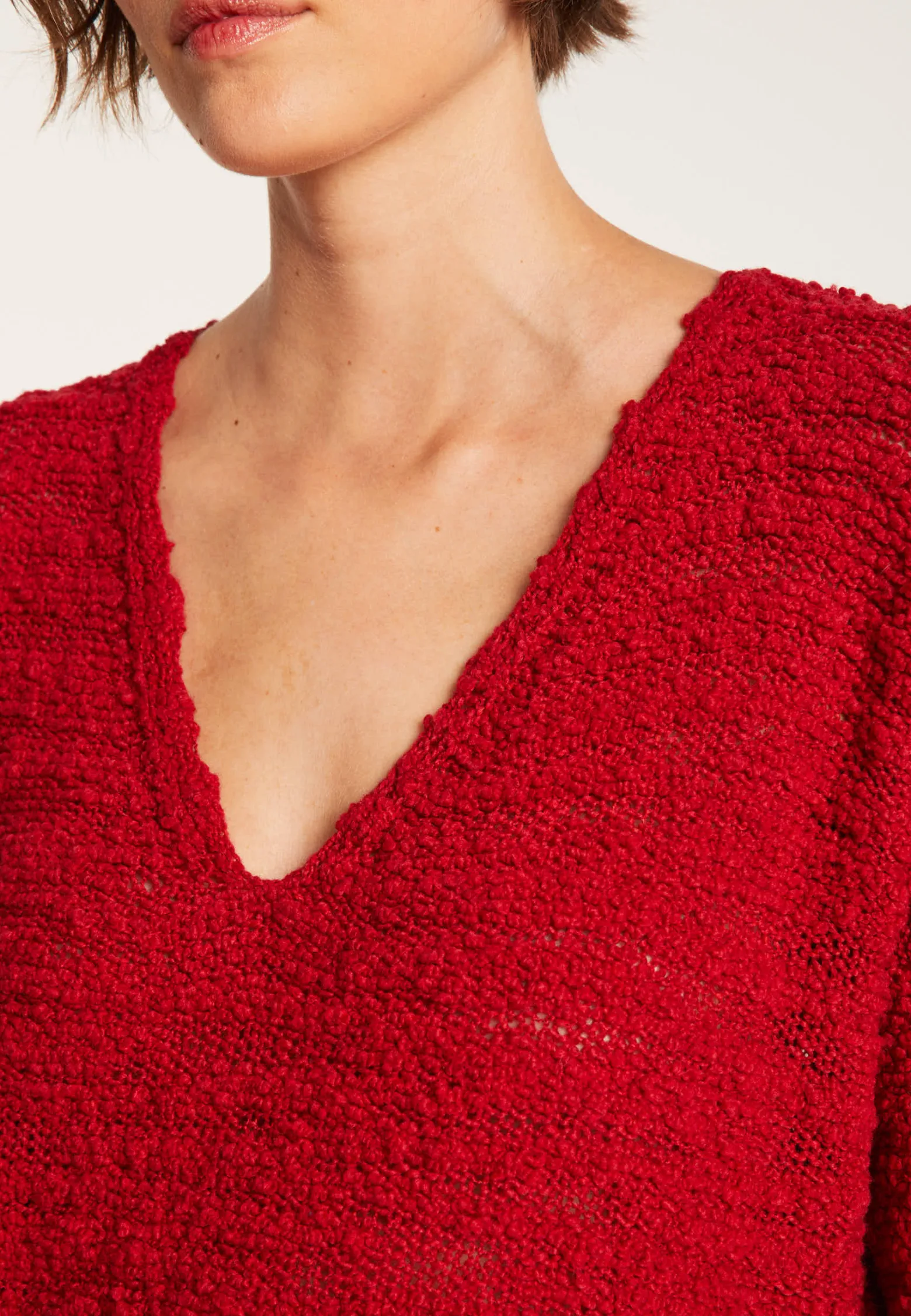 Montagut Oversized V-neck jumper - Sari