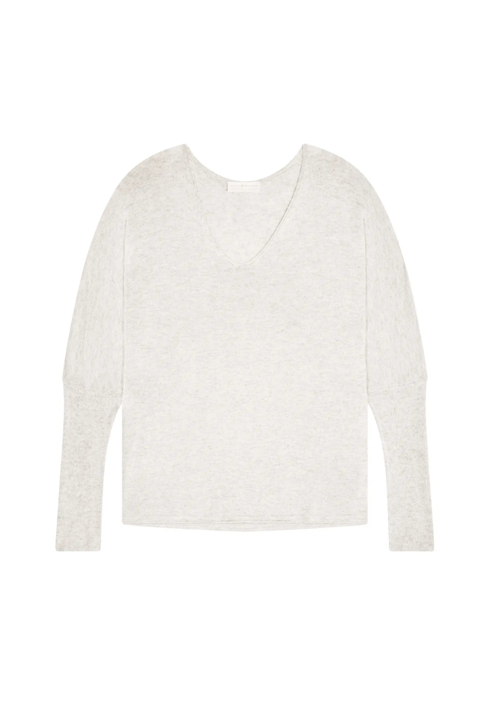 Montagut Oversized V-neck T-shirt in bamboo cashmere fiber - Rica