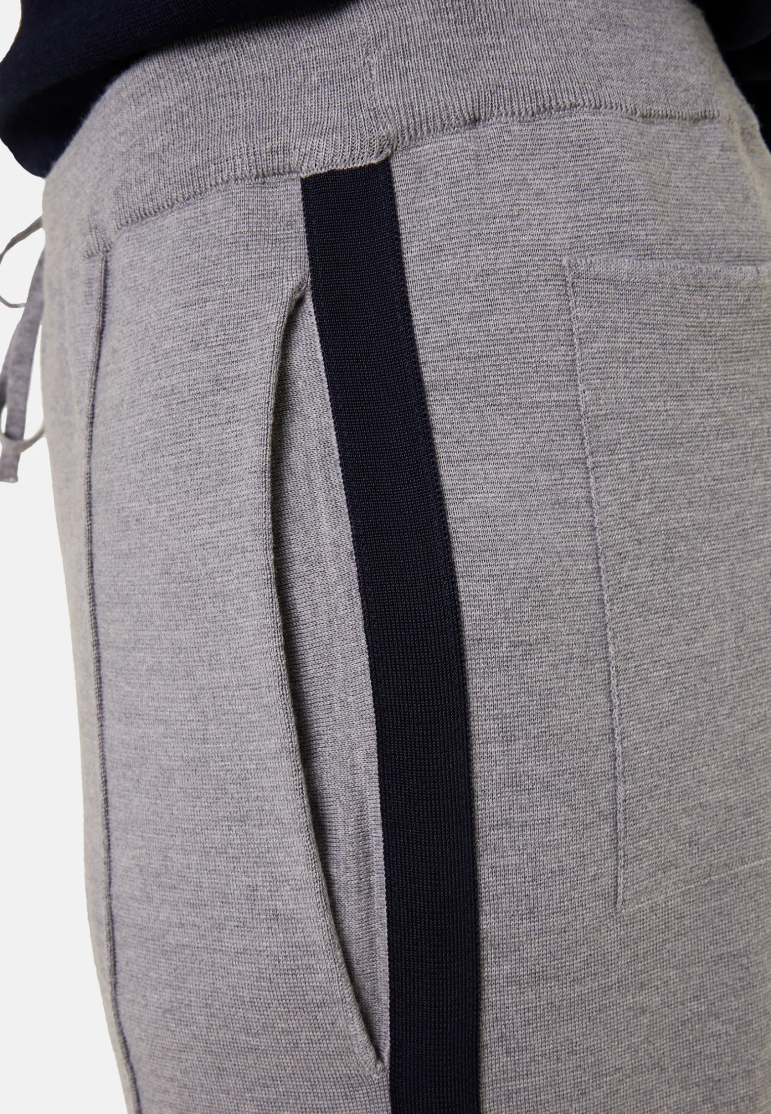 Montagut Pants with pockets in wool and Fil lumière - Franck