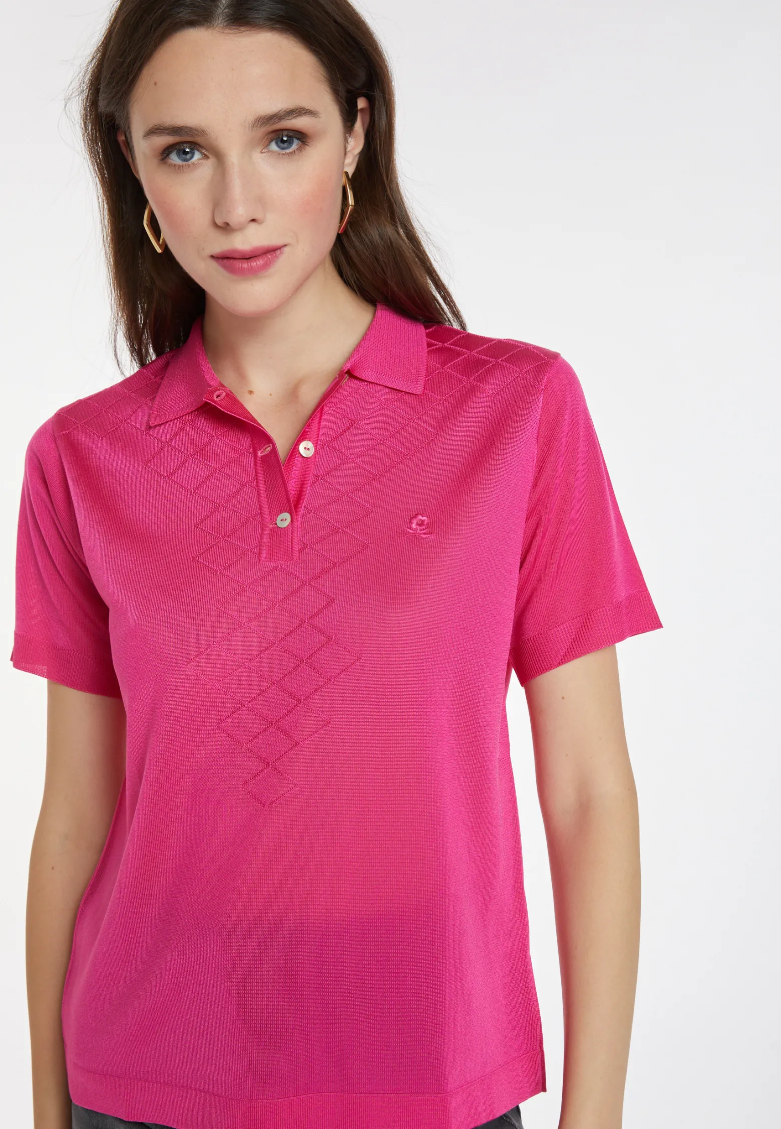 Montagut Patterned Fil Lumière polo-shirt - Katleen