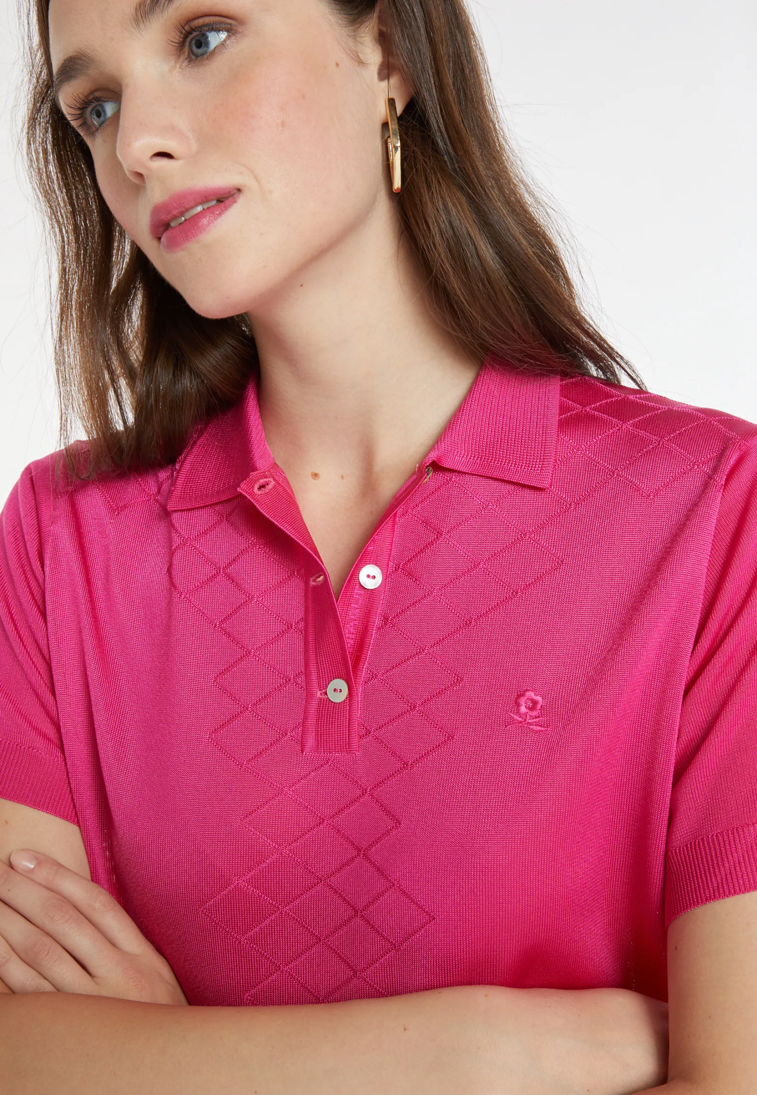 Montagut Patterned Fil Lumière polo-shirt - Katleen