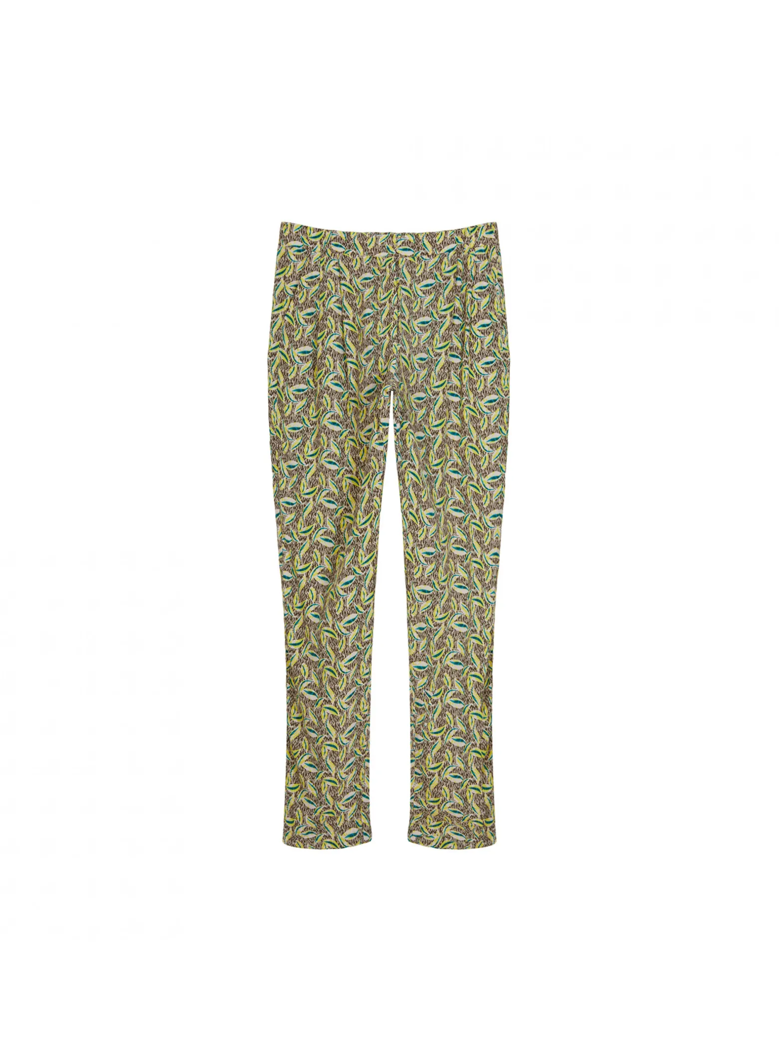 Montagut Patterned trousers in viscose warp and weft - Septime