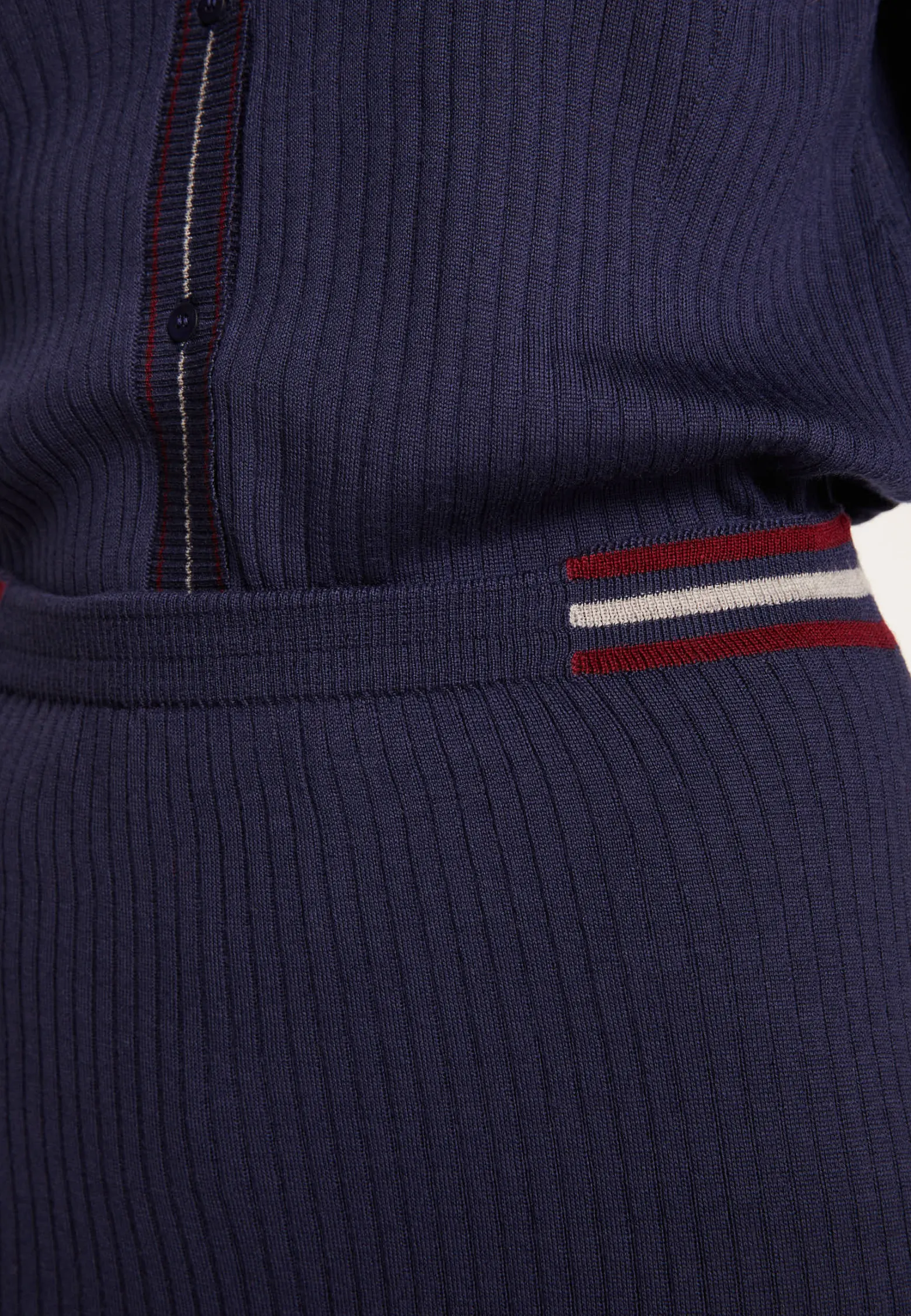Montagut Pencil skirt in ribbed wool - Etreinte