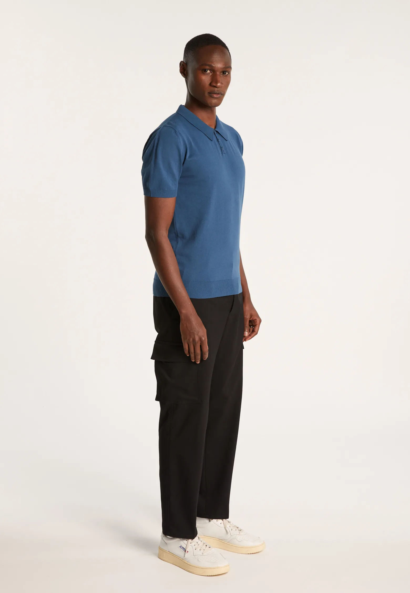 Montagut Plain dry cotton polo shirt - Bank