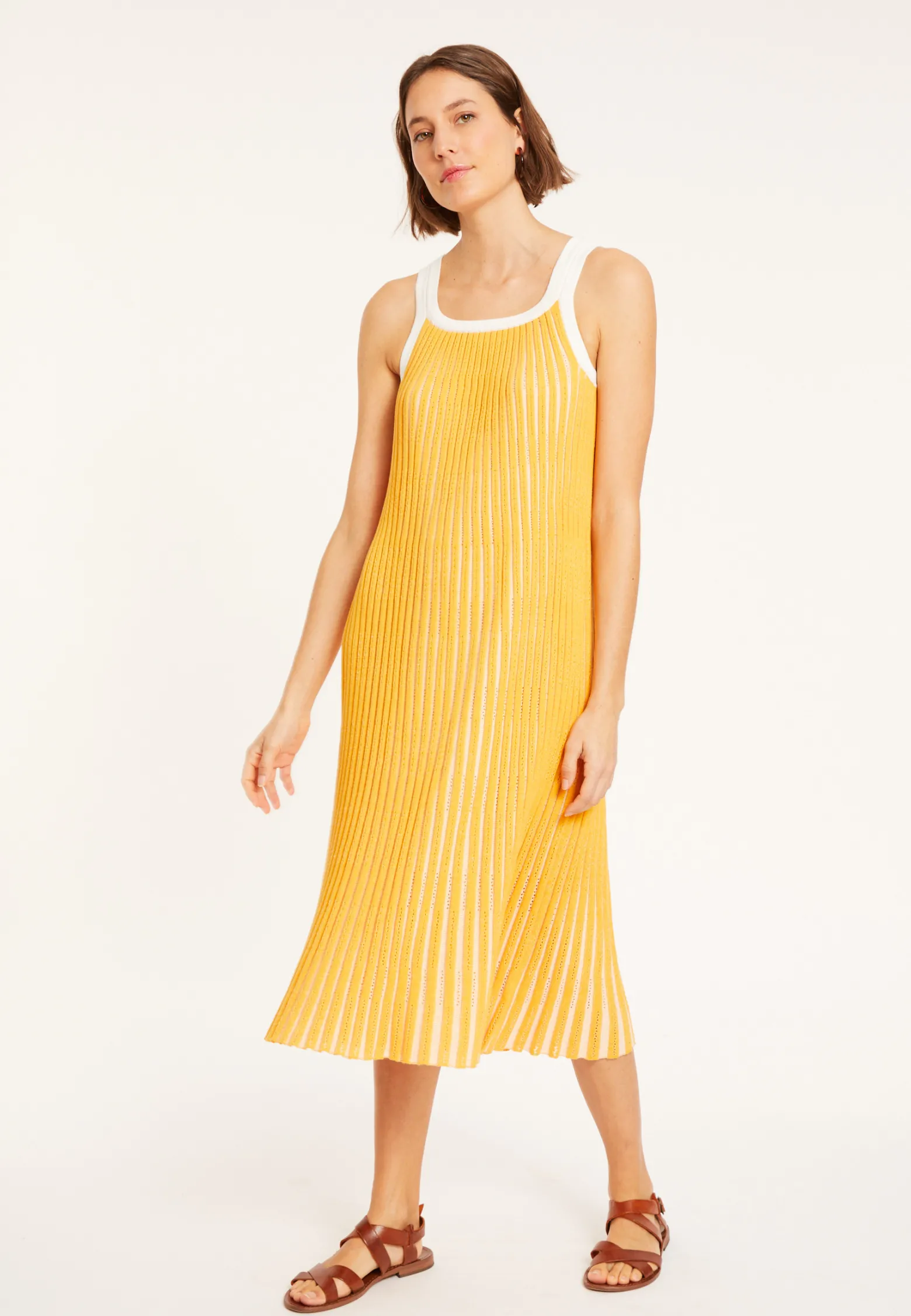 Montagut Pleated dress in cotton - Melodie
