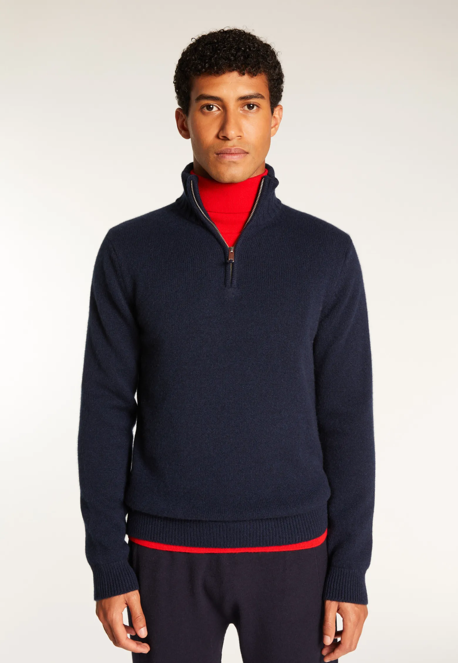 Montagut 6-ply cashmere trucker sweater - Emiliano duo