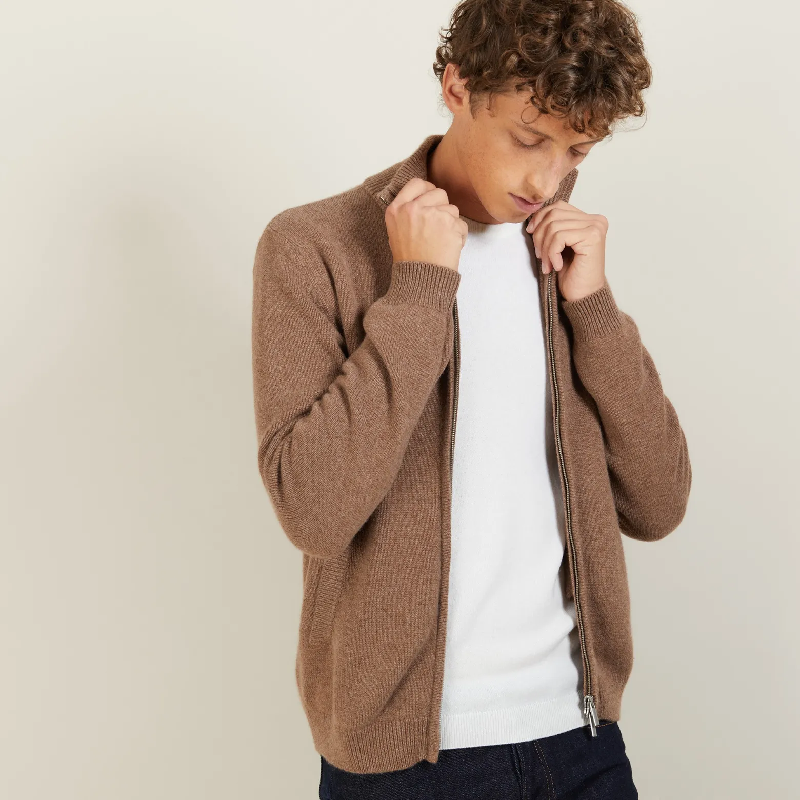 Montagut 4-ply cashmere zipped jacket - Balthazar