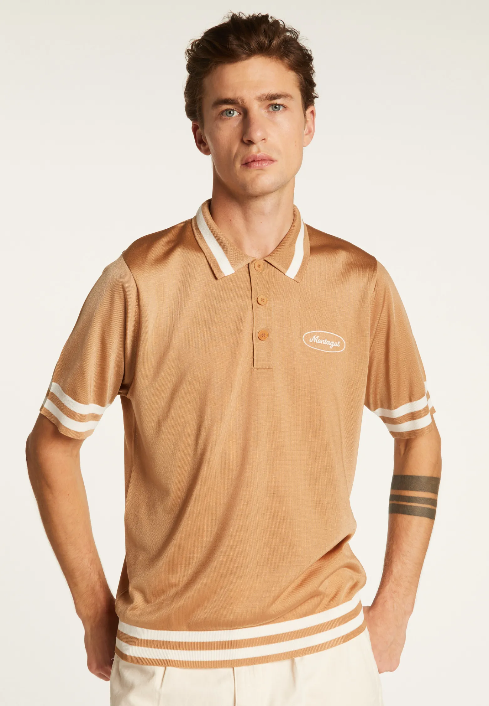 Montagut Polo shirt in light thread and stripes - Montmartre