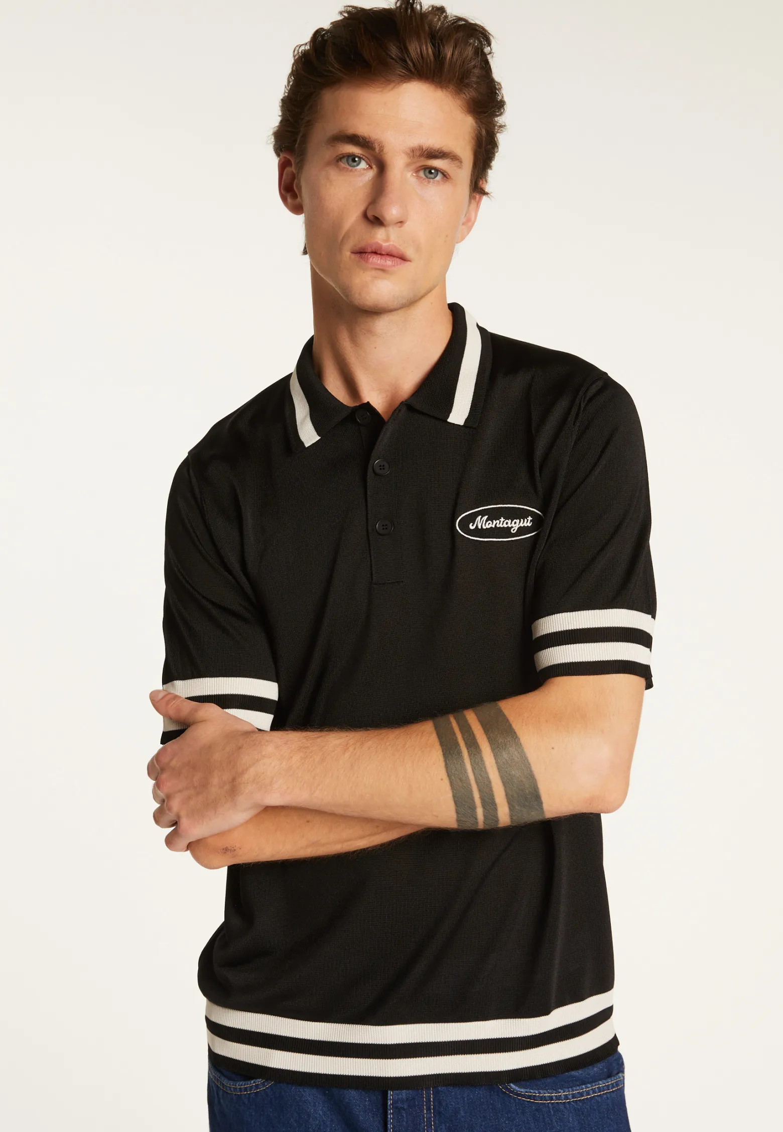 Montagut Polo shirt in light thread and stripes - Montmartre