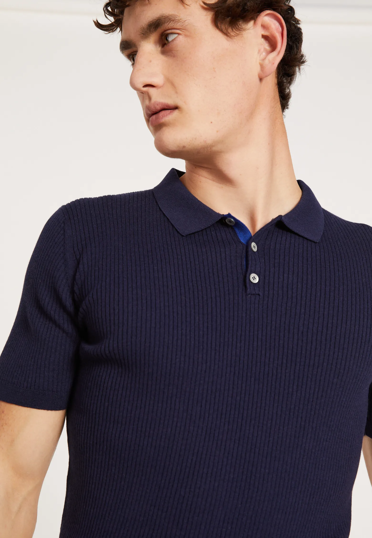 Montagut Poloshirt aus Baumwolle und Merinowolle – Loup