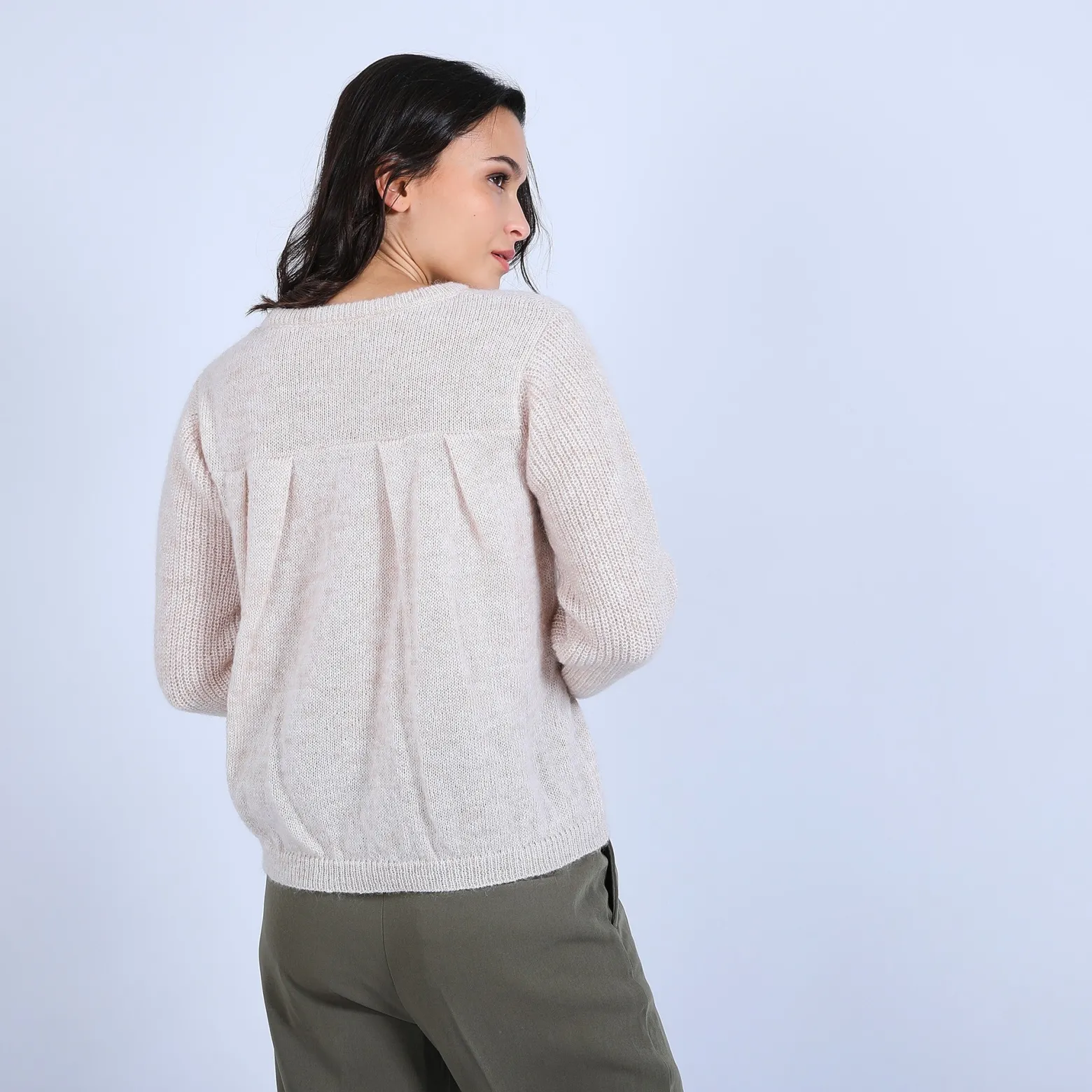 Montagut Pull col rond en mohair - Perla