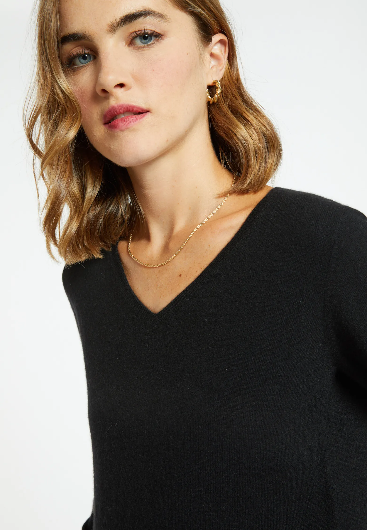 Montagut Pull col V en cachemire - Bijou