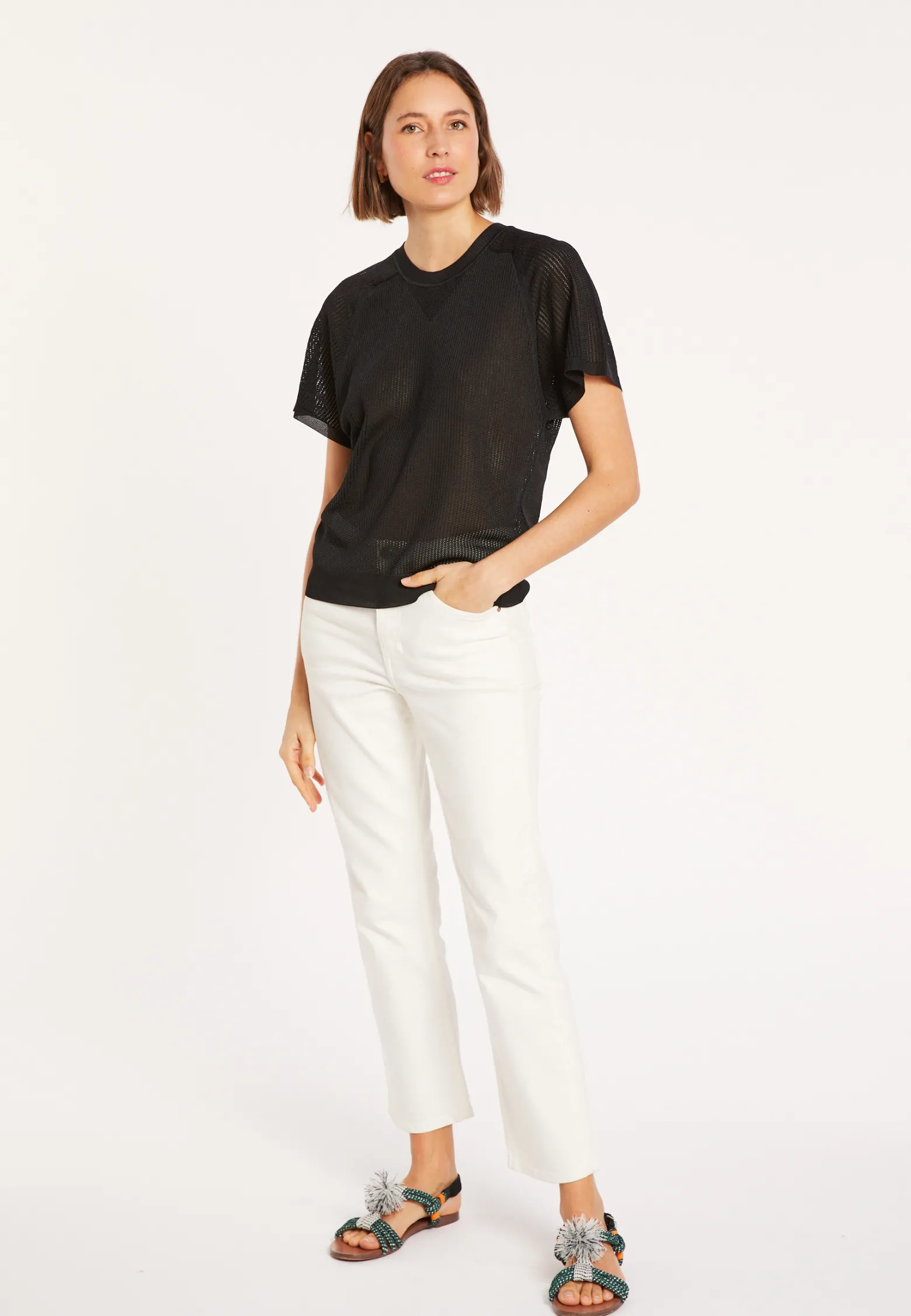 Montagut Ribbed Fil Lumiere T-shirt - Malory