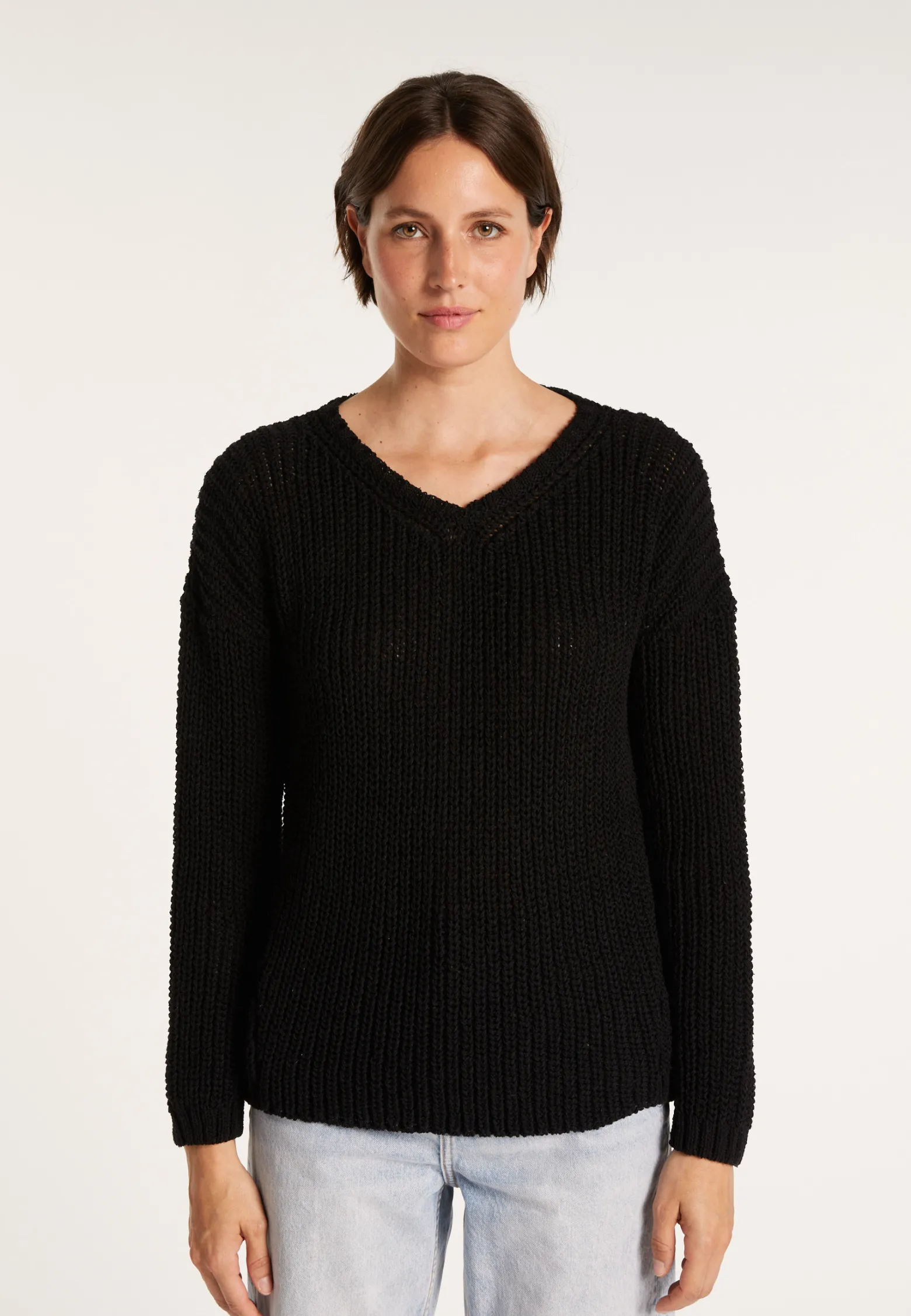 Montagut Ribbed knit V-neck sweater - Bulle