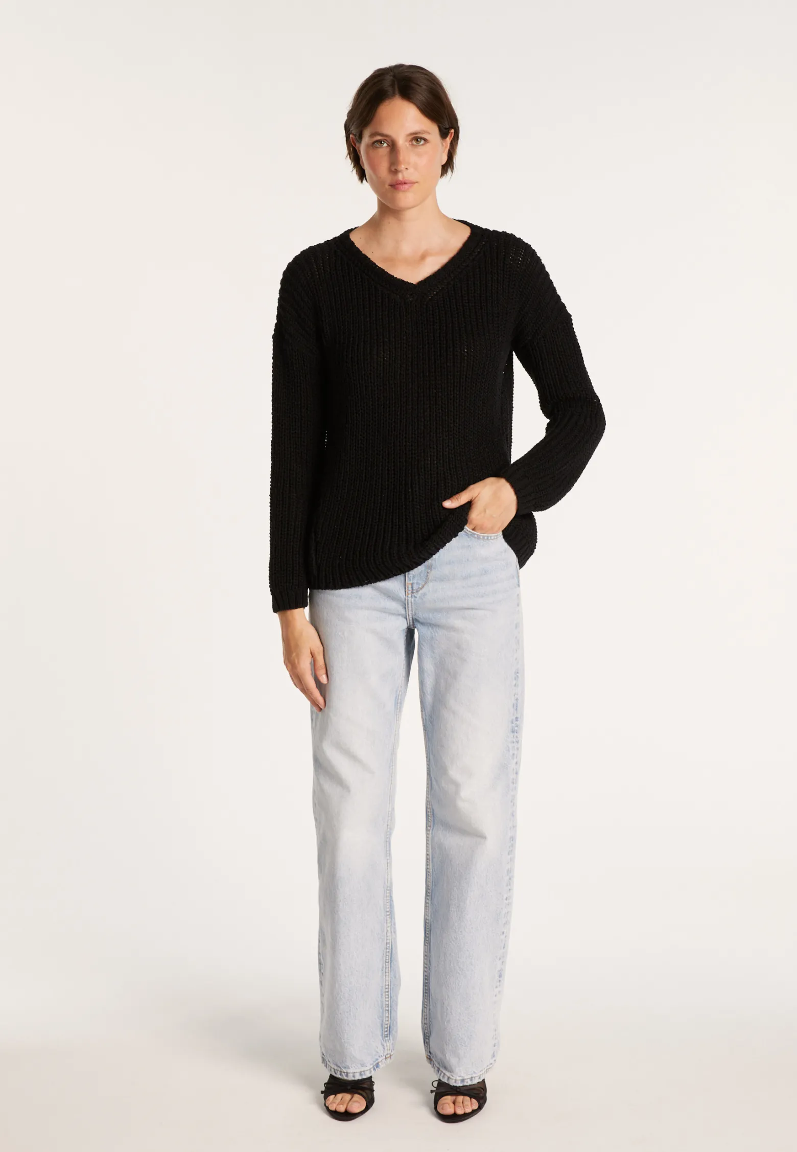 Montagut Ribbed knit V-neck sweater - Bulle