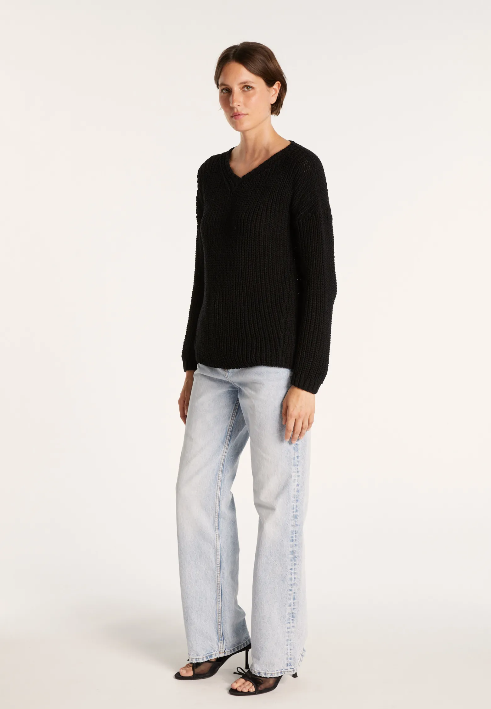 Montagut Ribbed knit V-neck sweater - Bulle