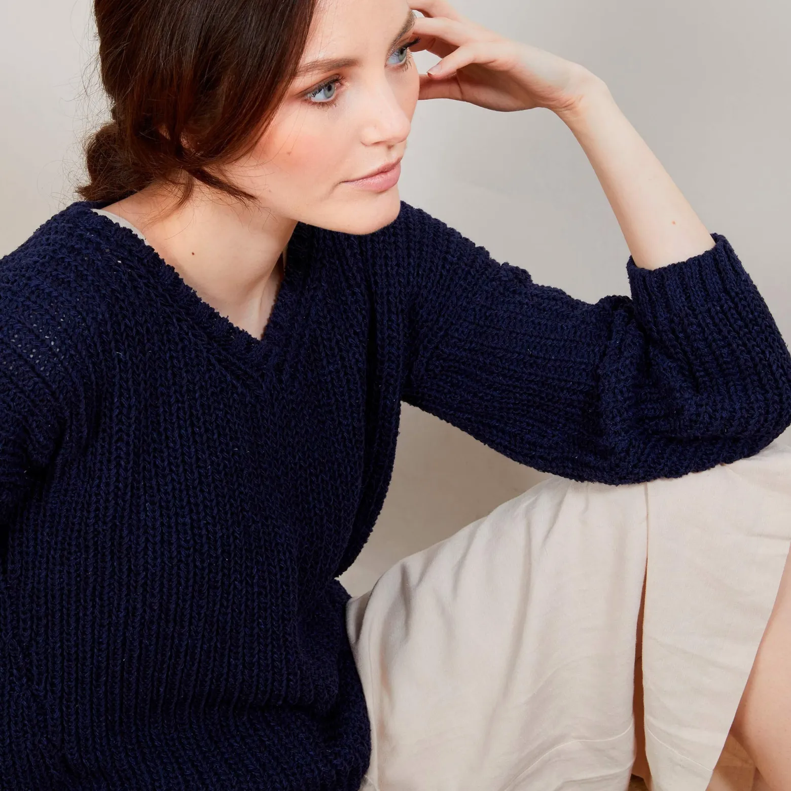 Montagut Ribbed knit V-neck sweater - Bulle