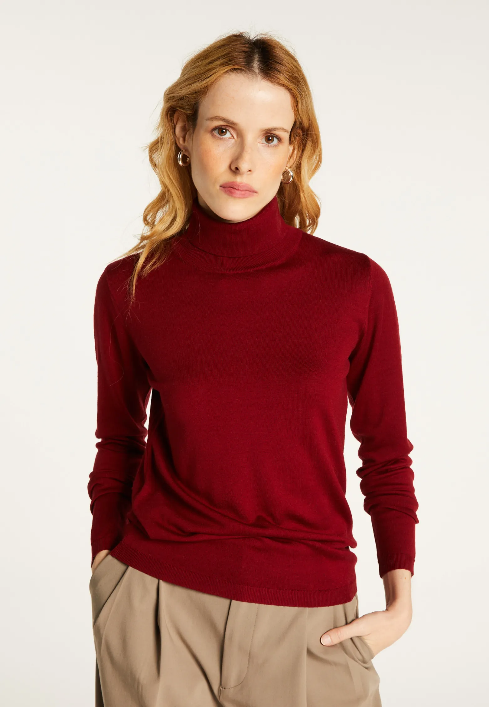 Montagut Roll-neck jumper in merino wool - Beha
