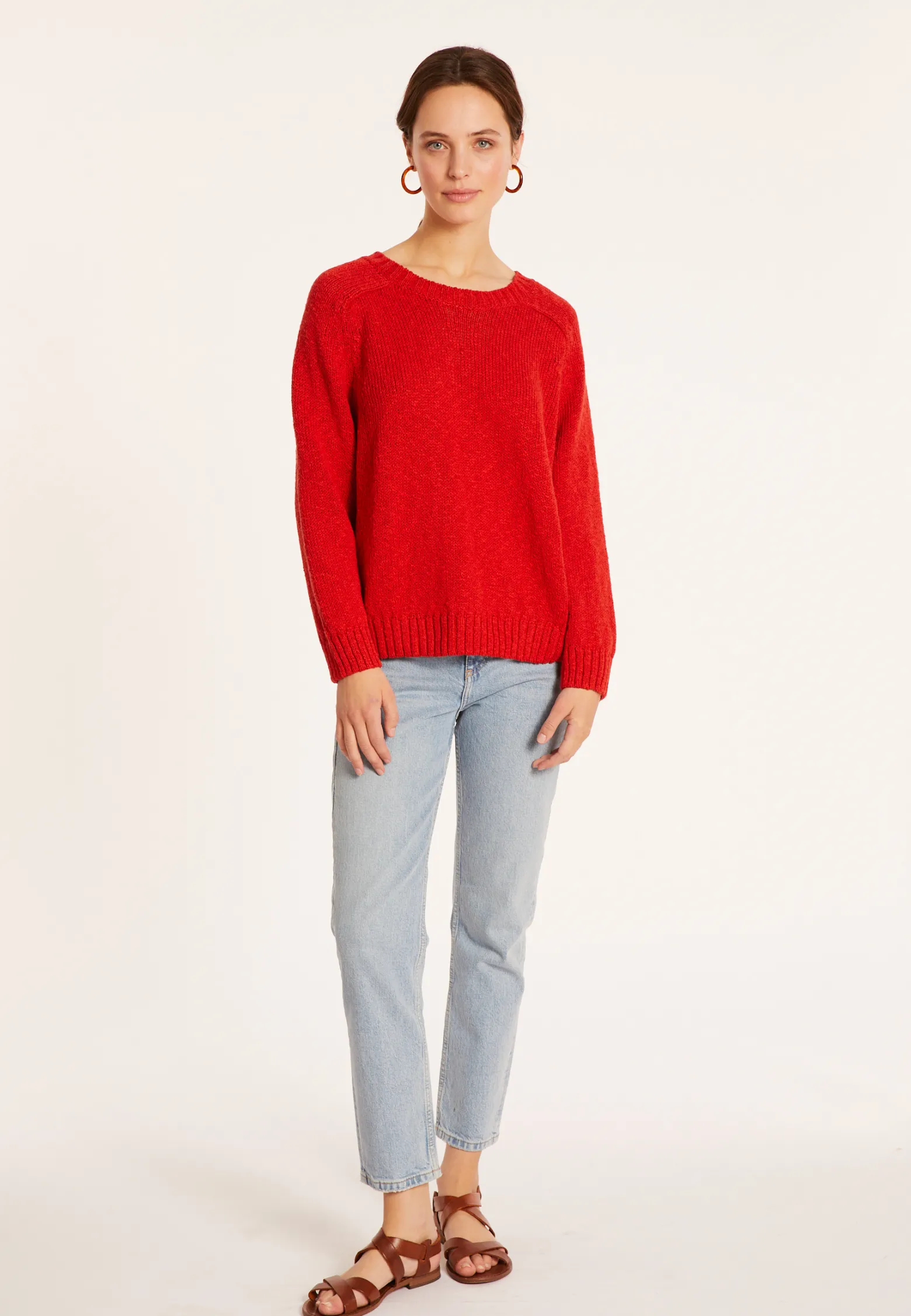 Montagut Round neck cotton and linen sweater - Mick