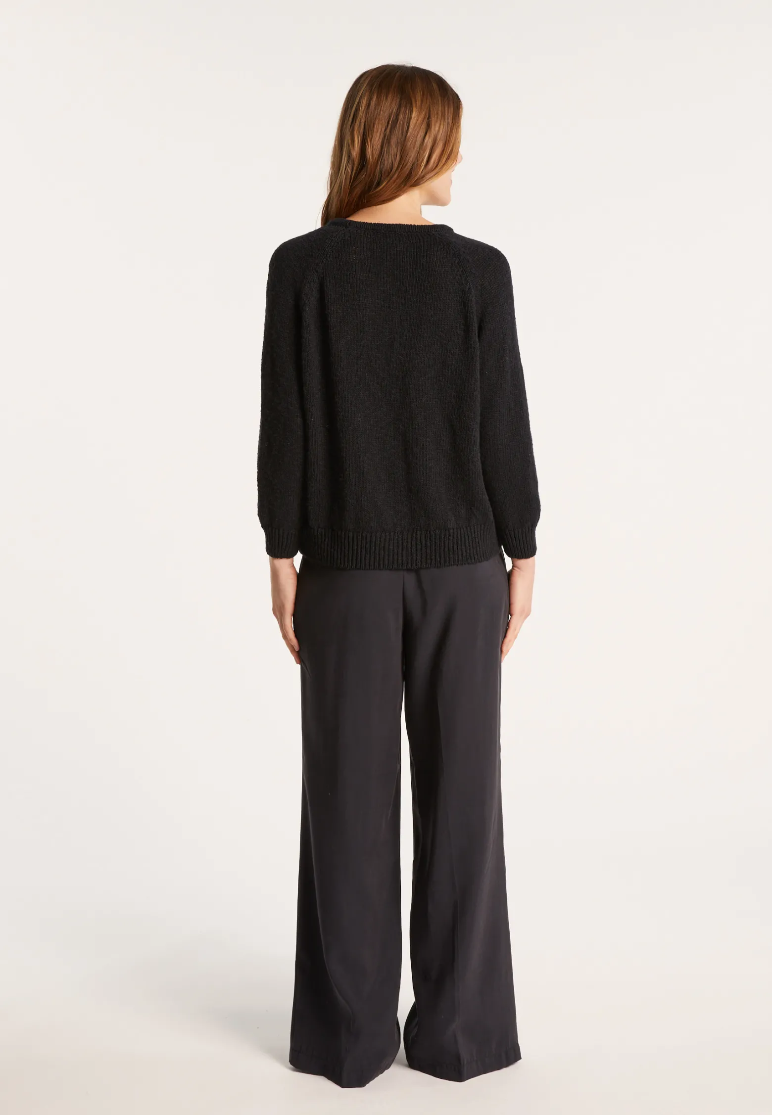 Montagut Round neck cotton and linen sweater - Nicky