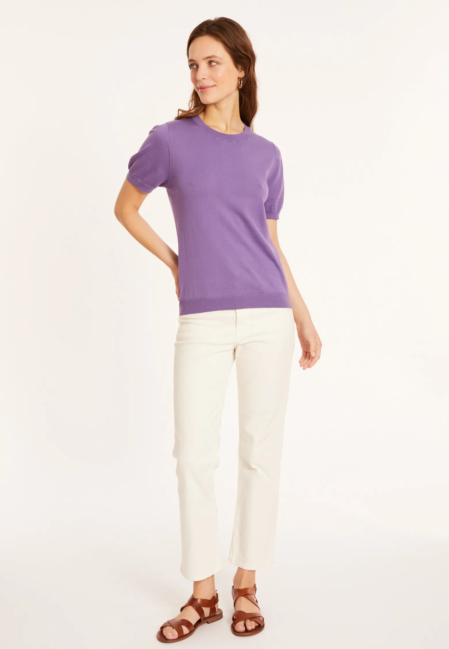 Montagut Round neck cotton T-shirt - Moon