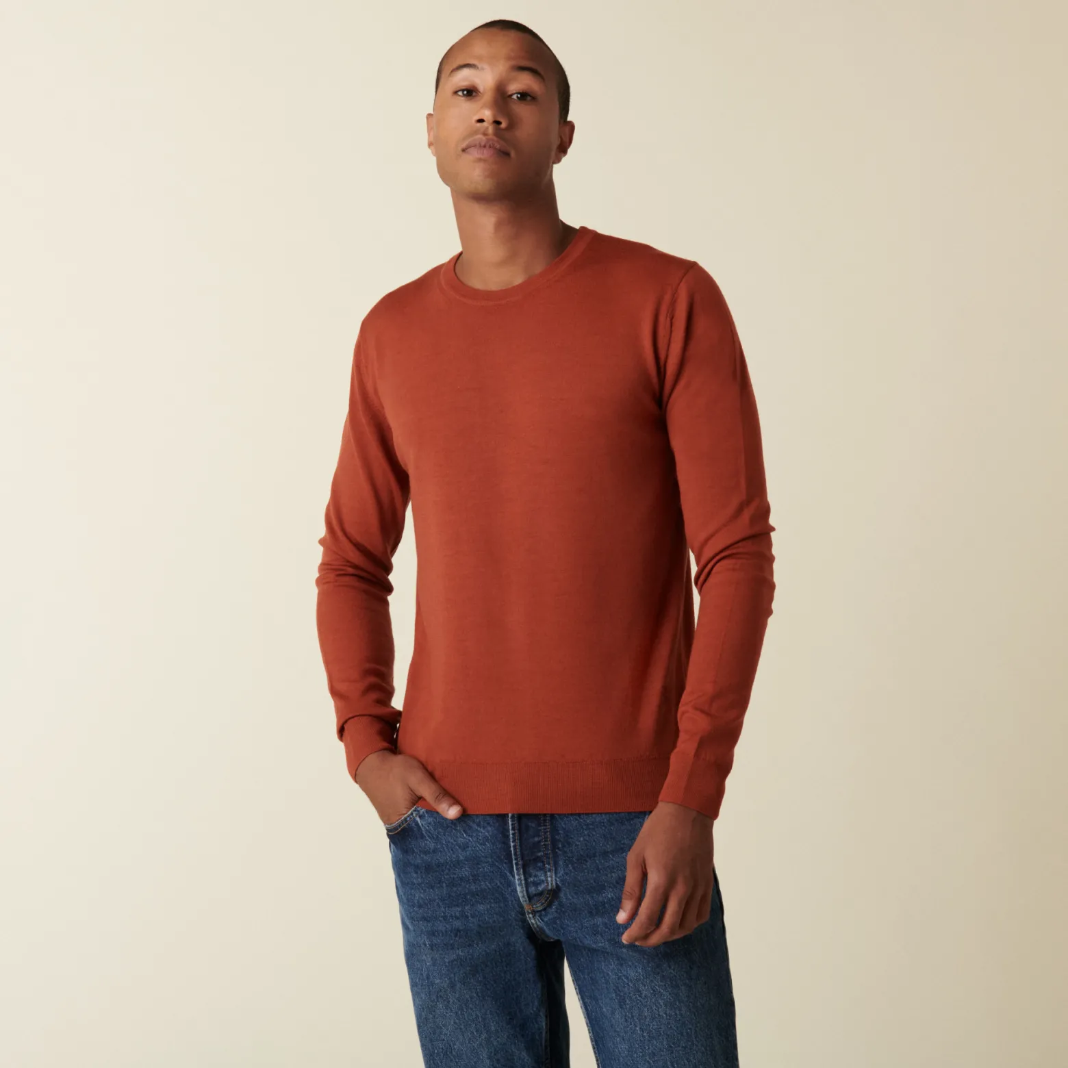 Montagut Round neck sweater with logo in merino wool - Eddie