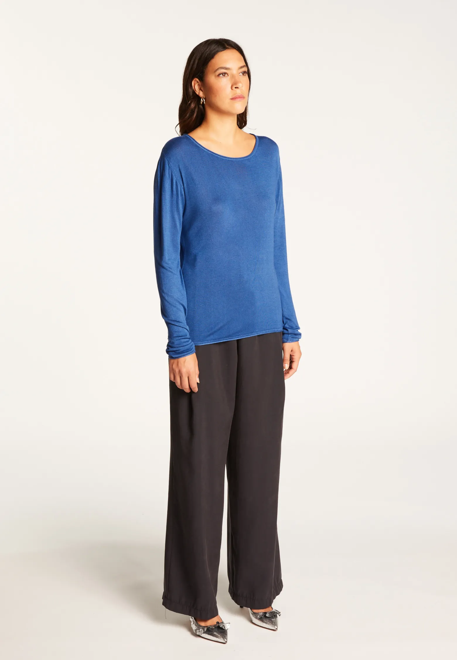 Montagut Round neck T-shirt in bamboo cashmere fiber - Aemilia