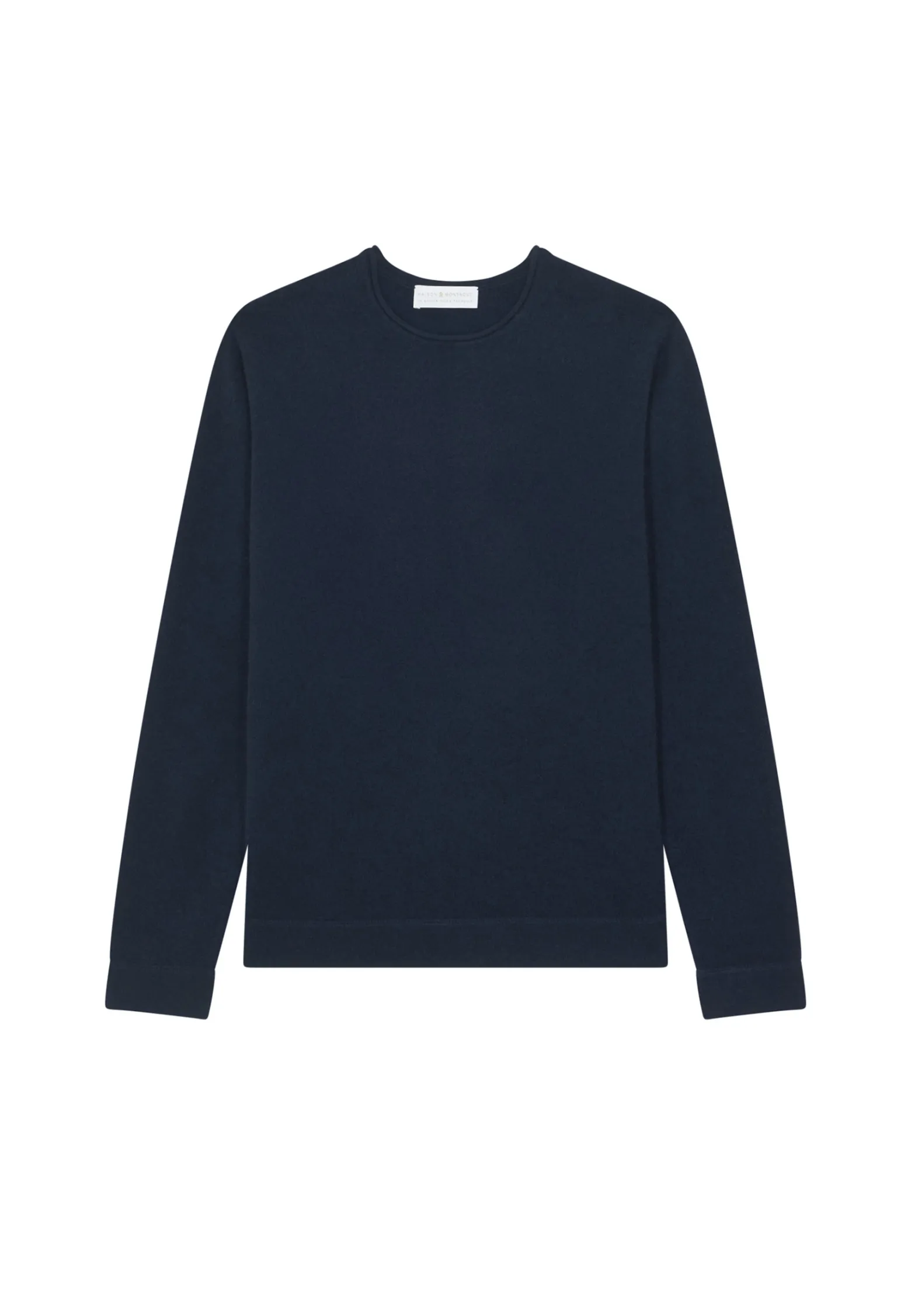 Montagut Round-neck cashmere sweater with rolled finishes - Ernest