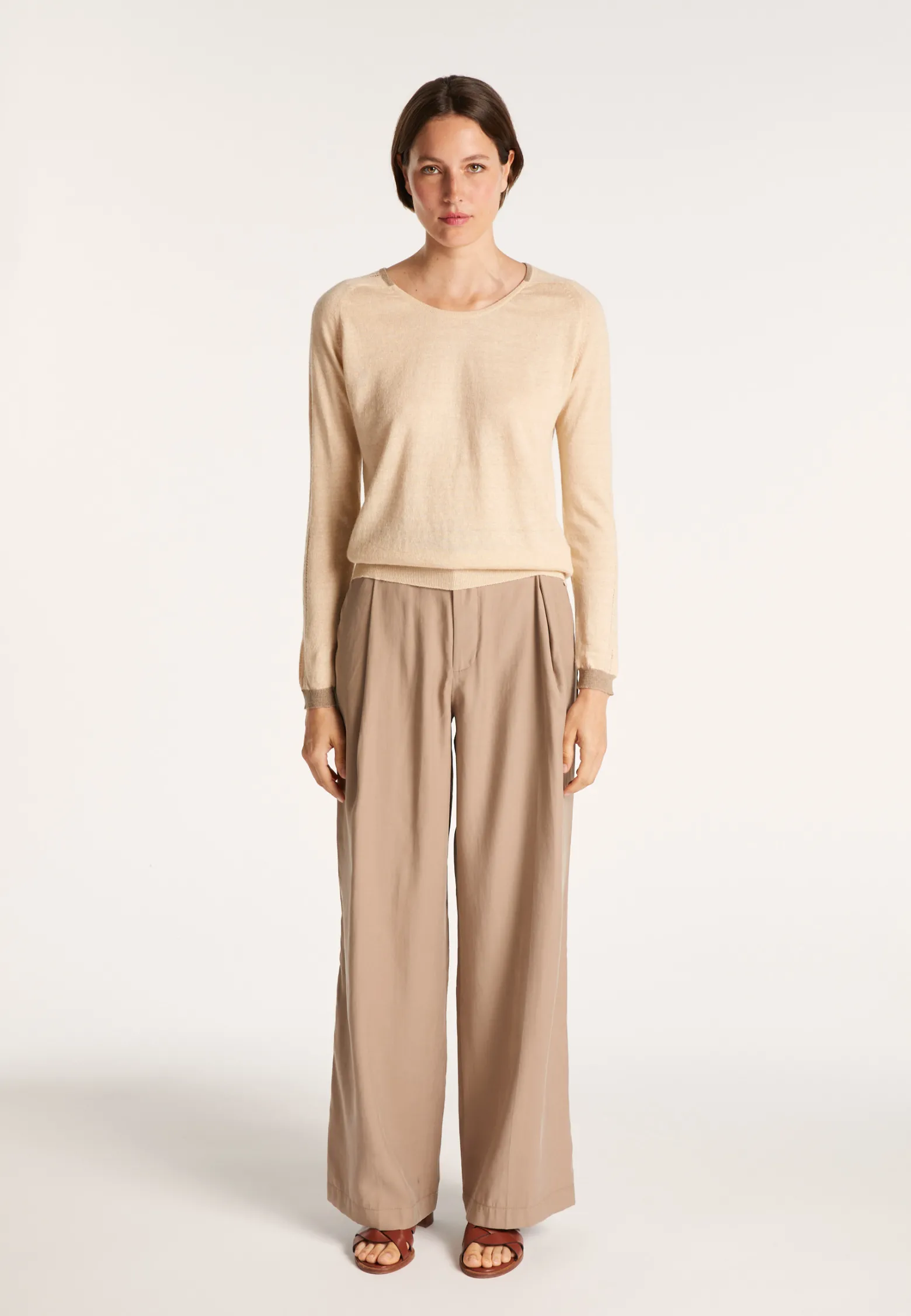 Montagut Round-neck jumper in cashmere and linen - JACOB