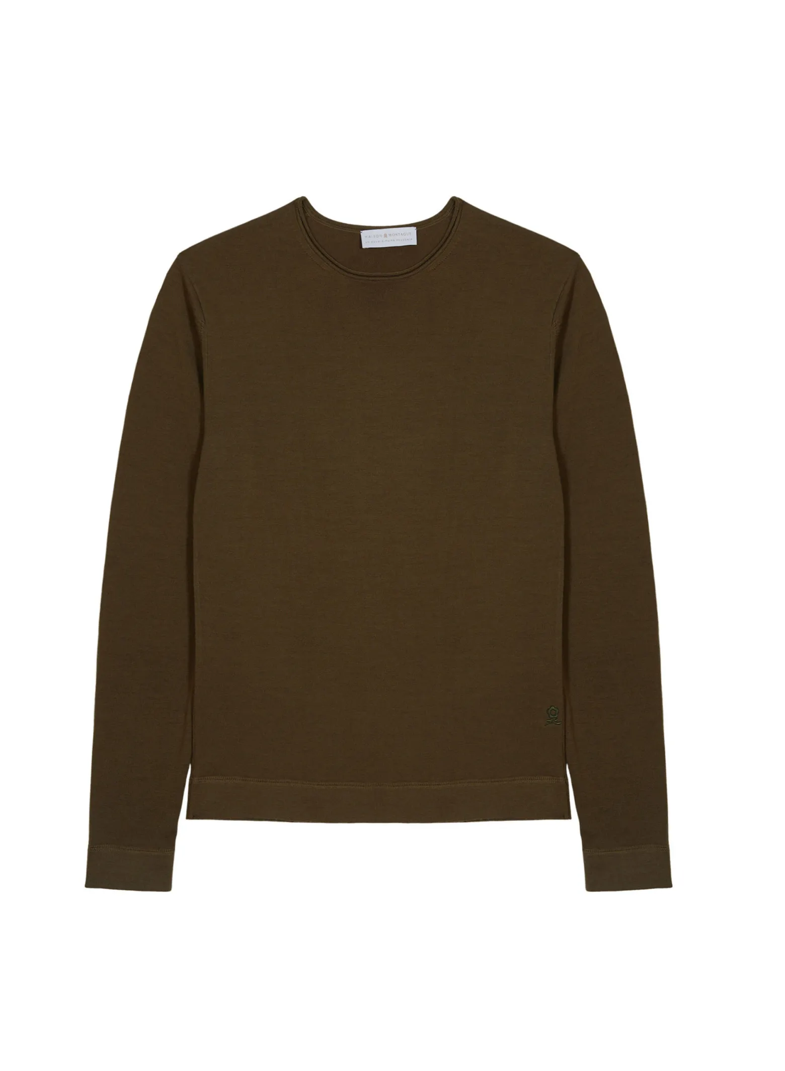 Montagut Round-neck merino wool sweater with rolled finishes - Rythme