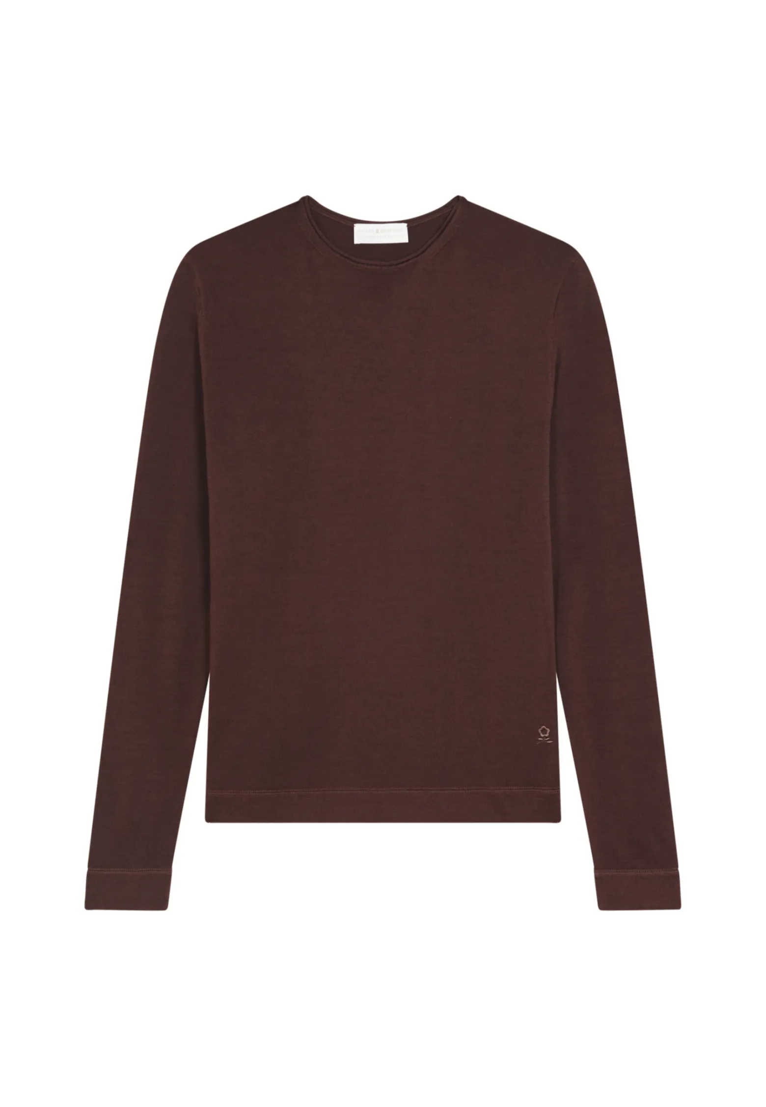 Montagut Round-neck merino wool sweater with rolled finishes - Rythme