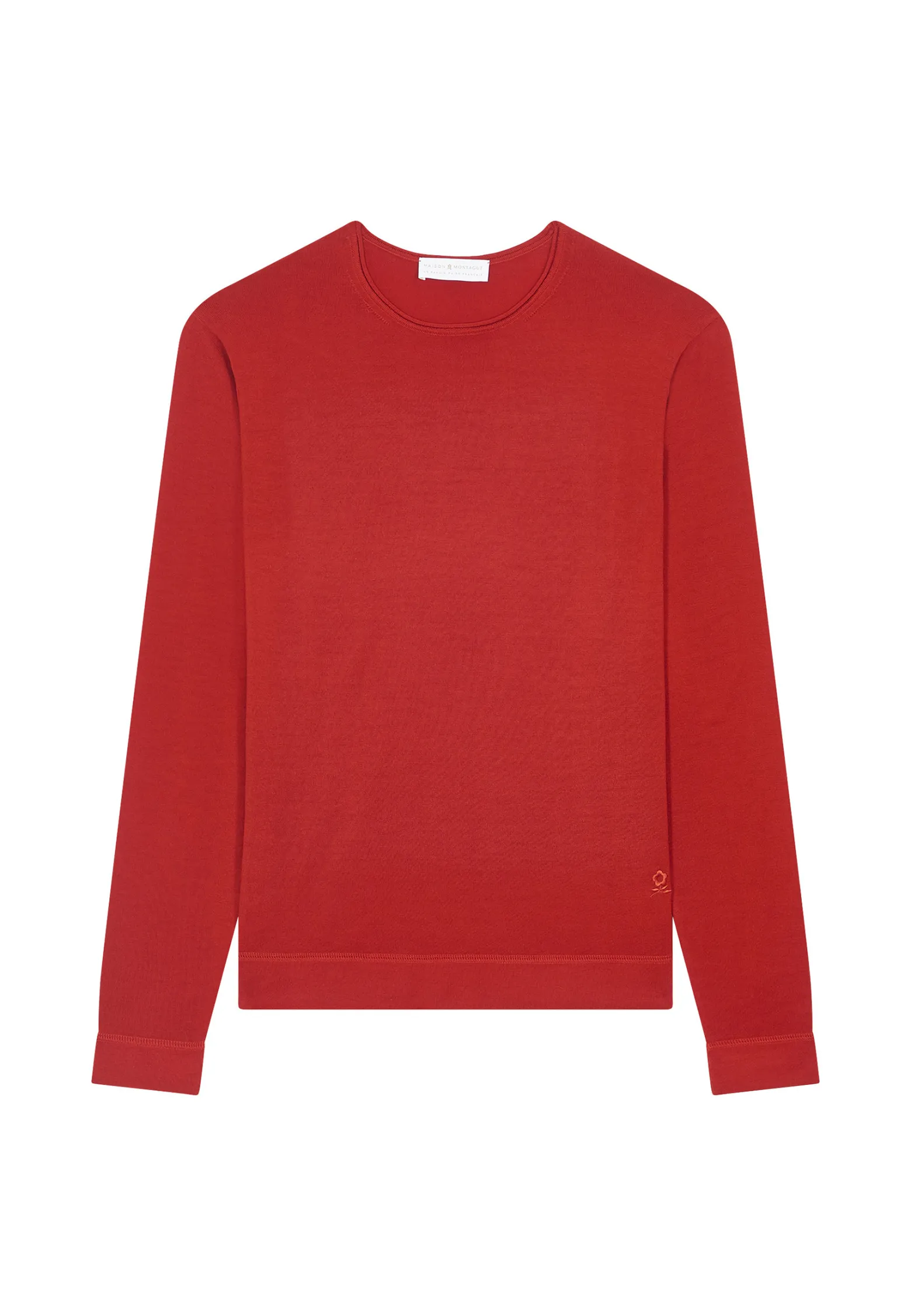 Montagut Round-neck merino wool sweater with rolled finishes - Rythme