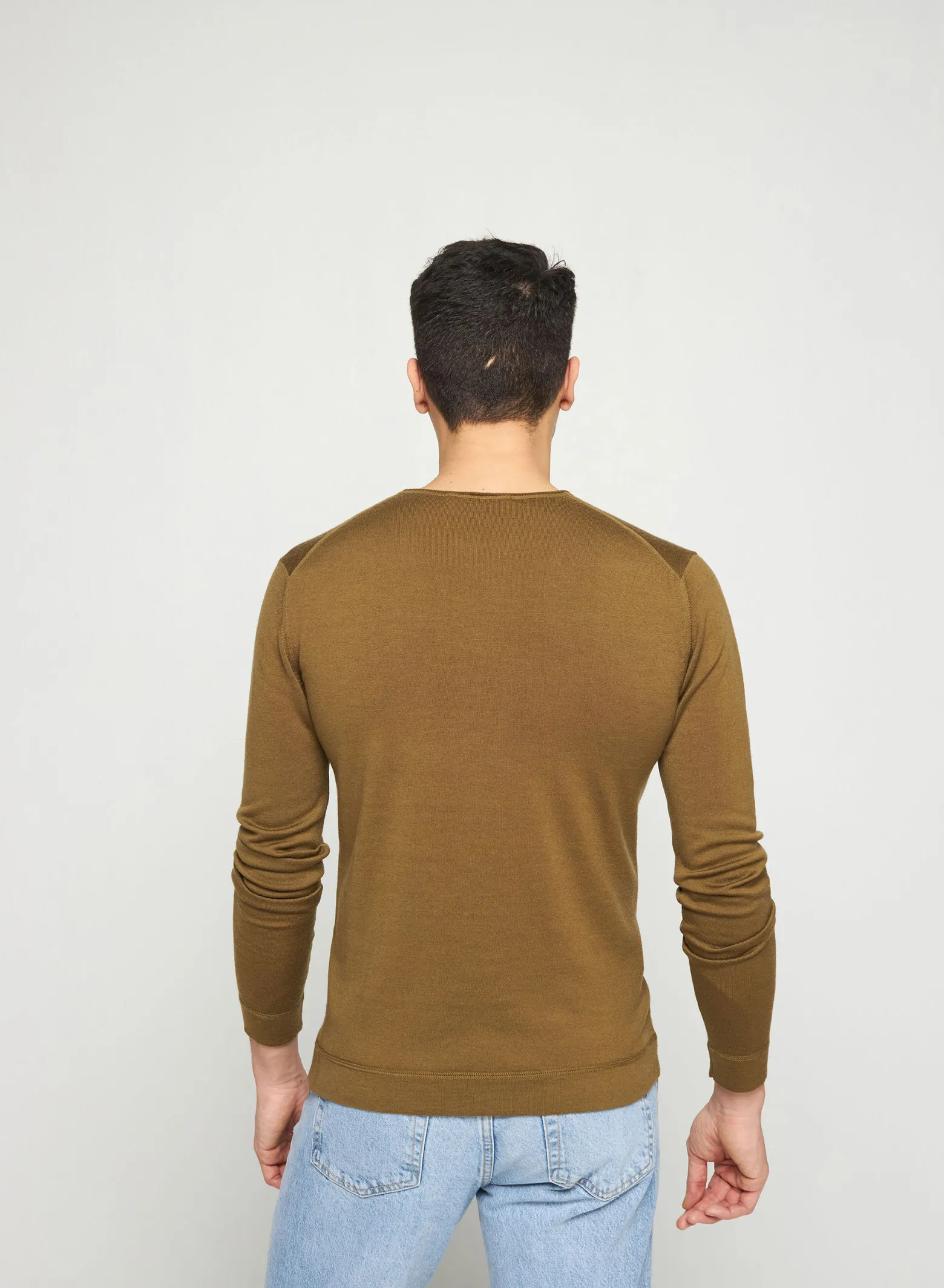Montagut Round-neck merino wool sweater with rolled finishes - Rythme
