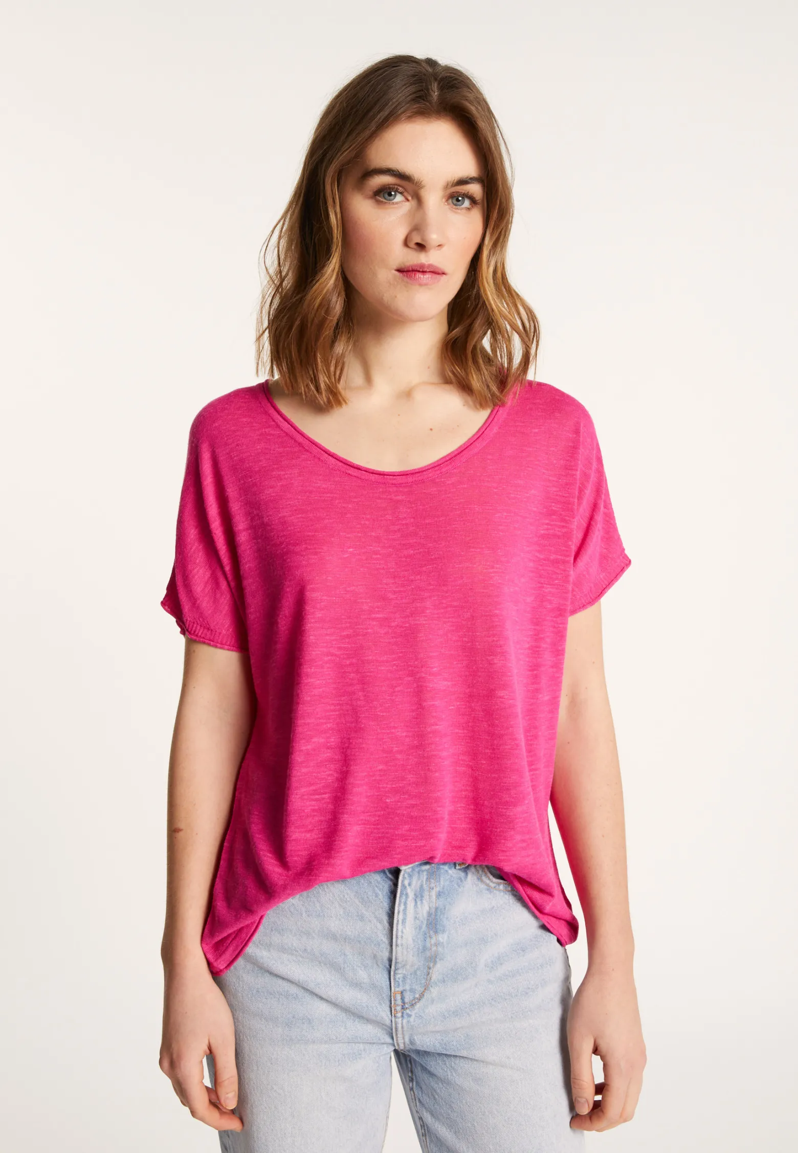 Montagut Round-neck slub linen T-shirt - Loli