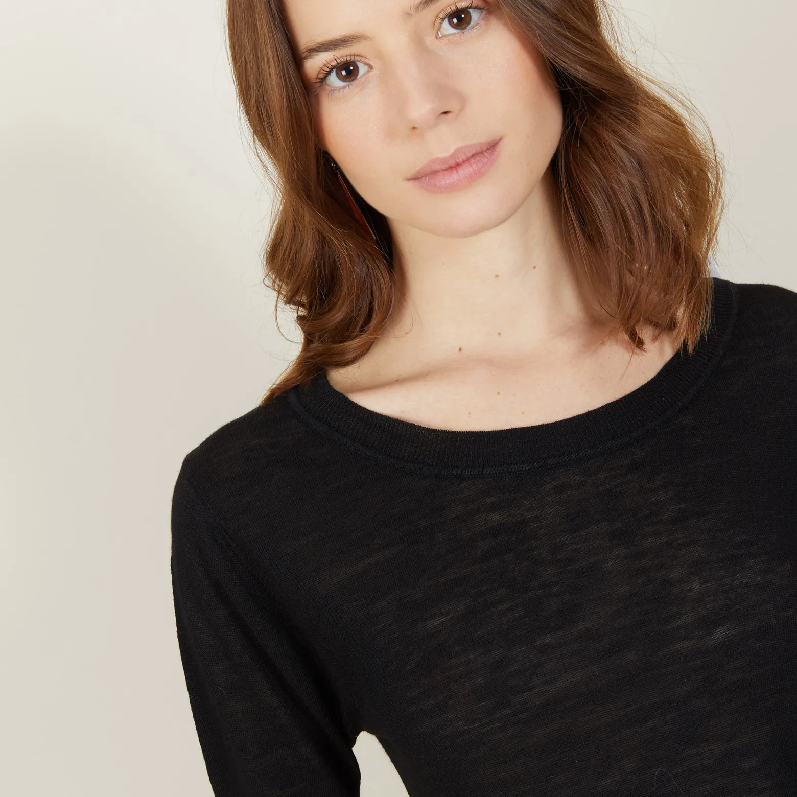 Montagut Round-neck slub linen T-shirt - Bonni