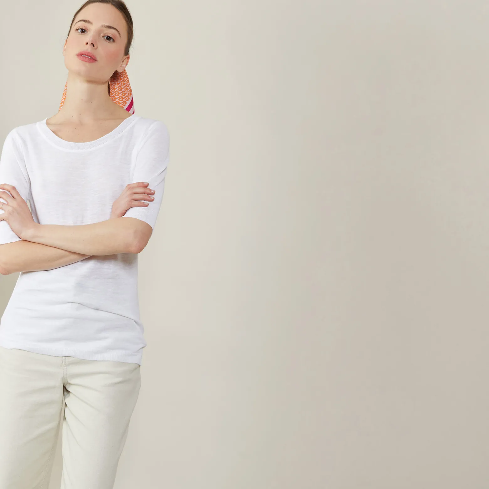 Montagut Round-neck slub linen T-shirt - Bonni