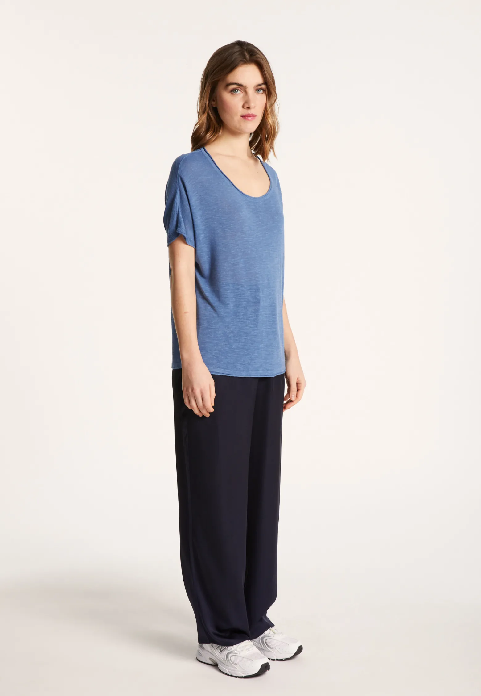 Montagut Round-neck slub linen T-shirt - Loli