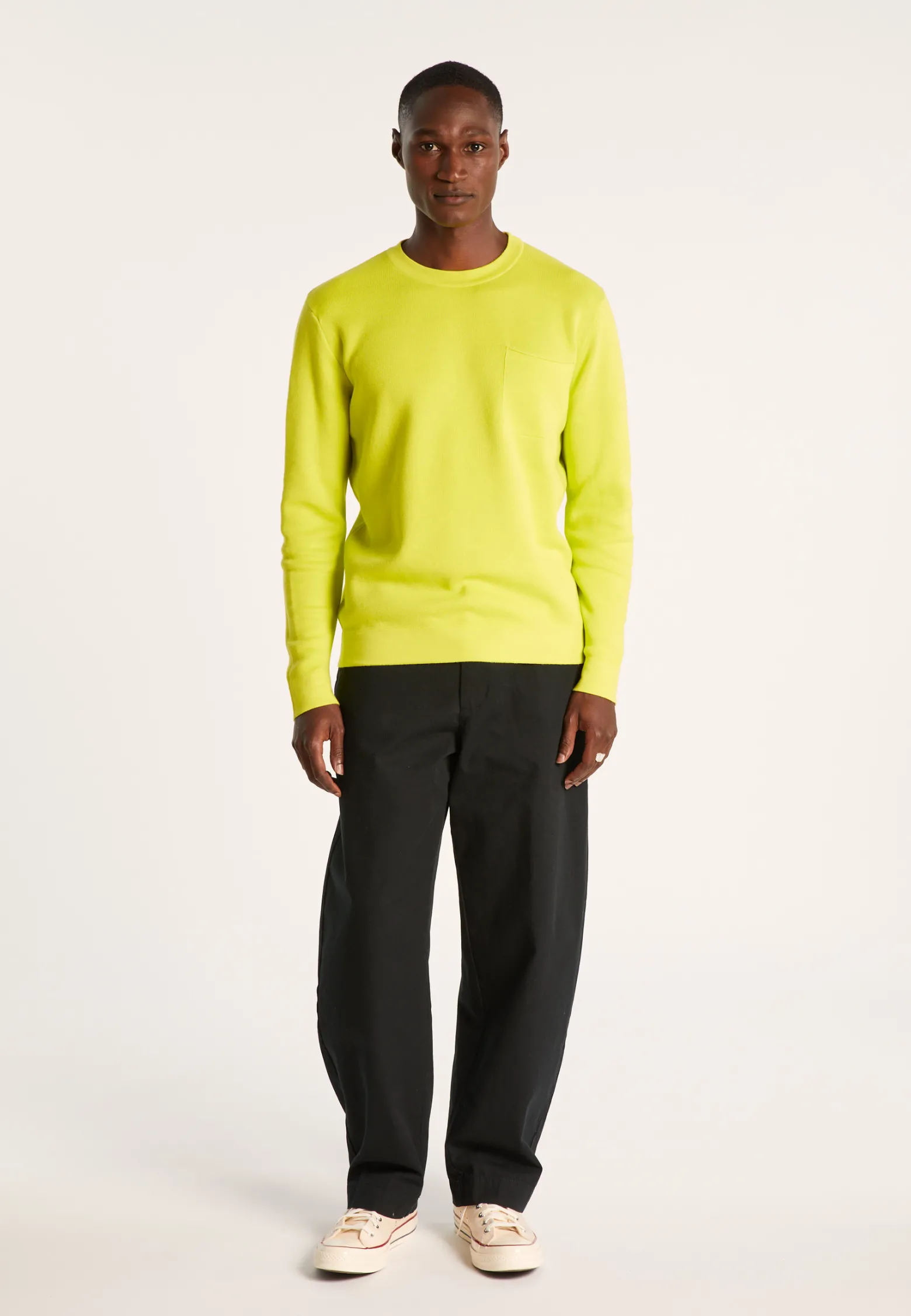 Montagut Round-neck sweater in slub cotton and linen - Isaia