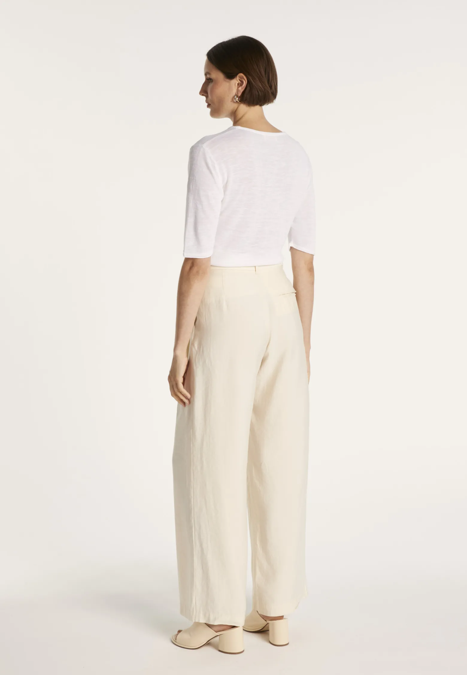 Montagut Round-neck T-shirt with elbow-length sleeves - MADY