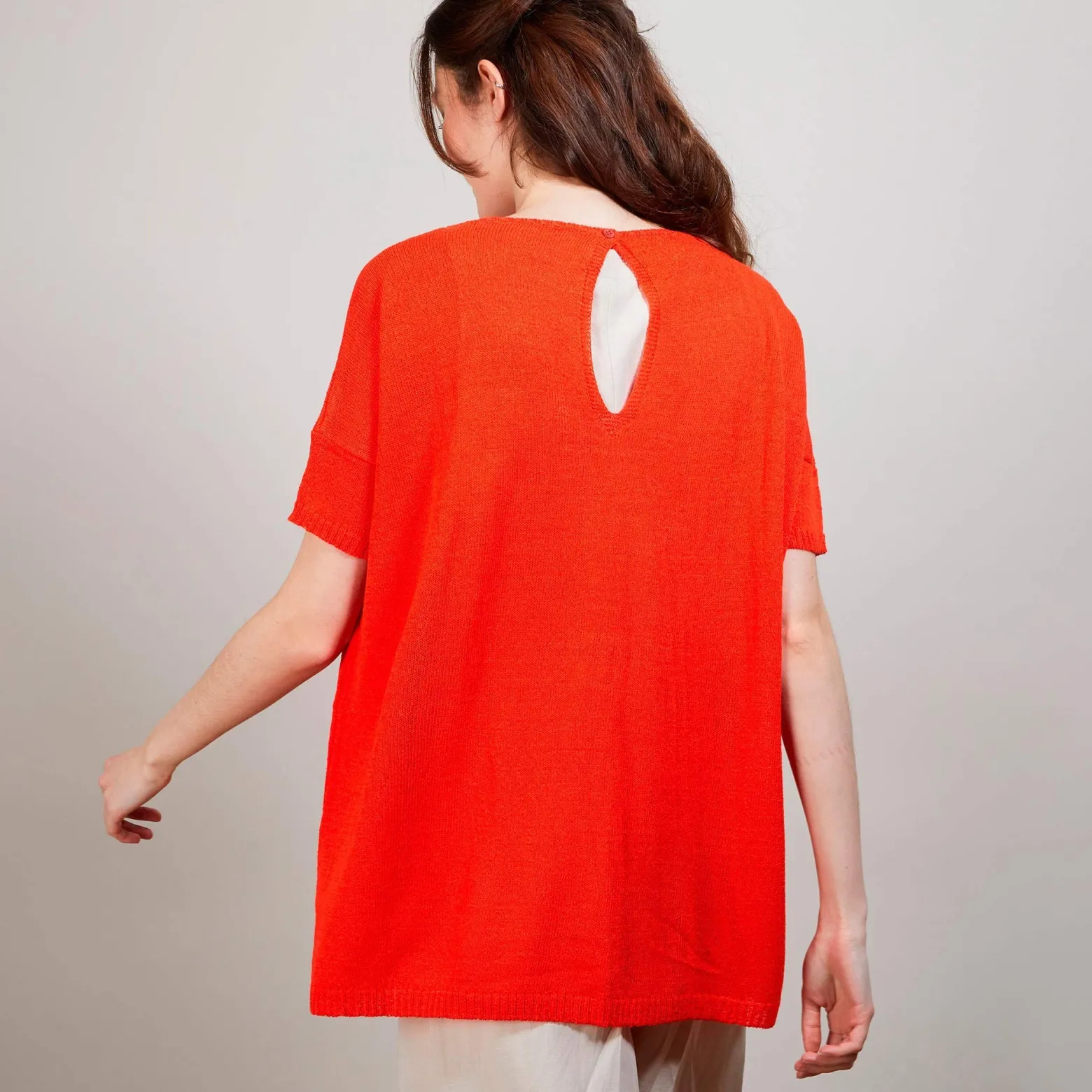 Montagut Round-neck viscose crepe T-shirt - Bibiche