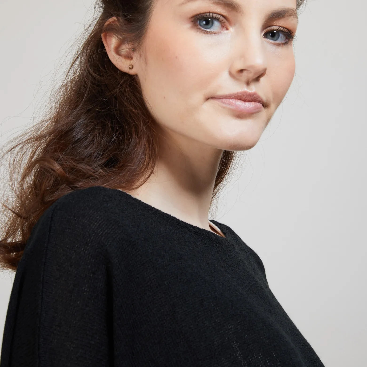 Montagut Round-neck viscose crepe T-shirt - Bibiche