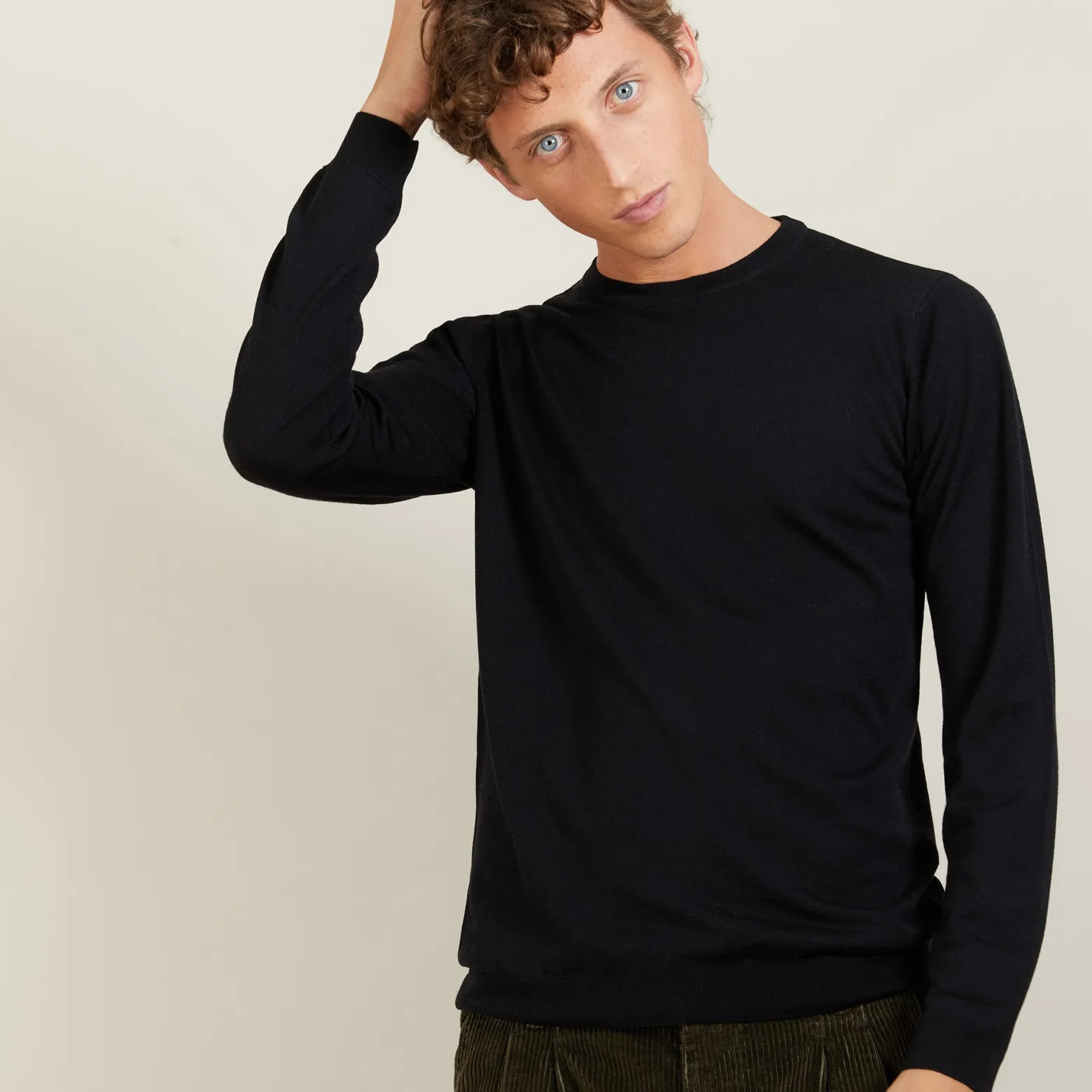 Montagut Round-neck wool and silk sweater - Barsam