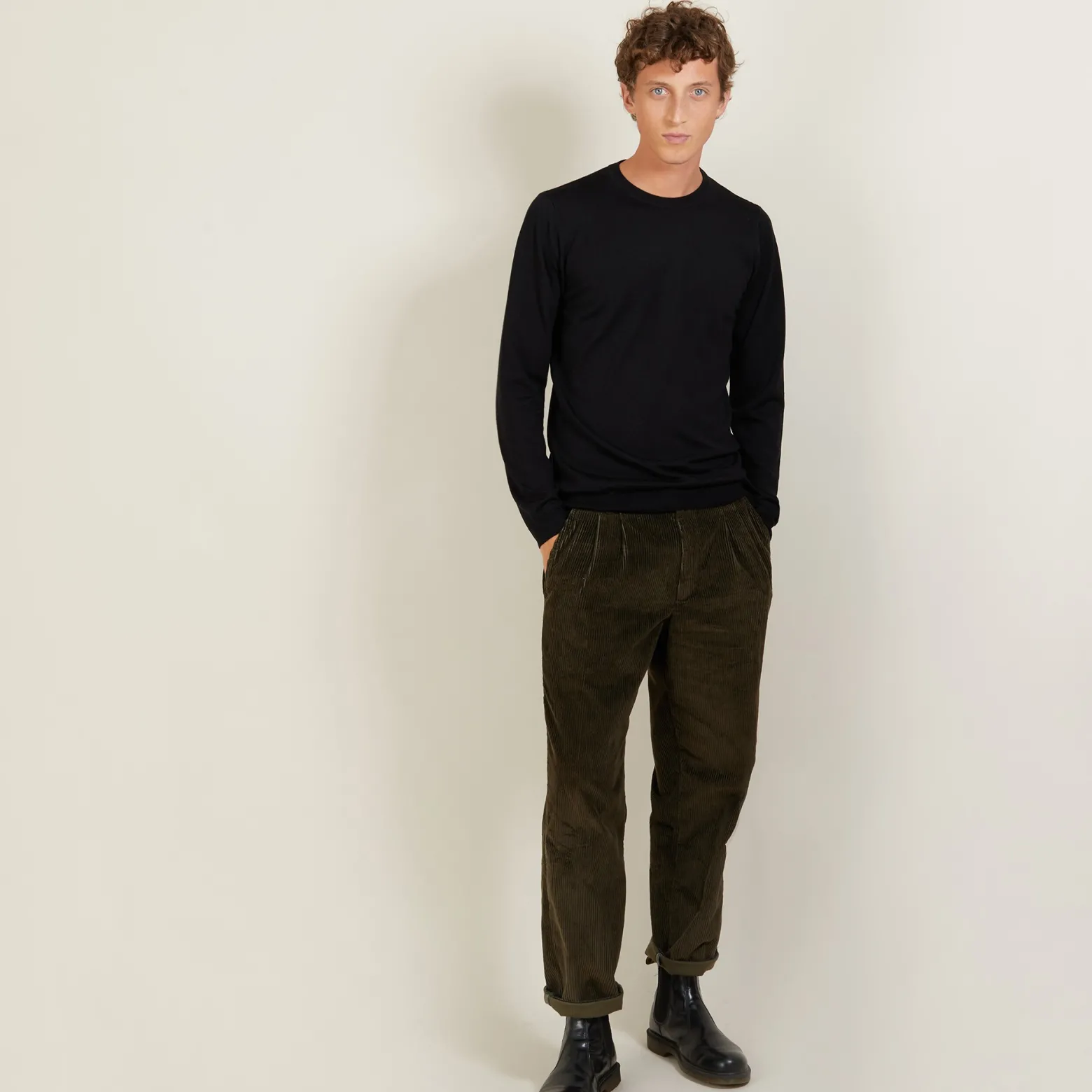 Montagut Round-neck wool and silk sweater - Barsam